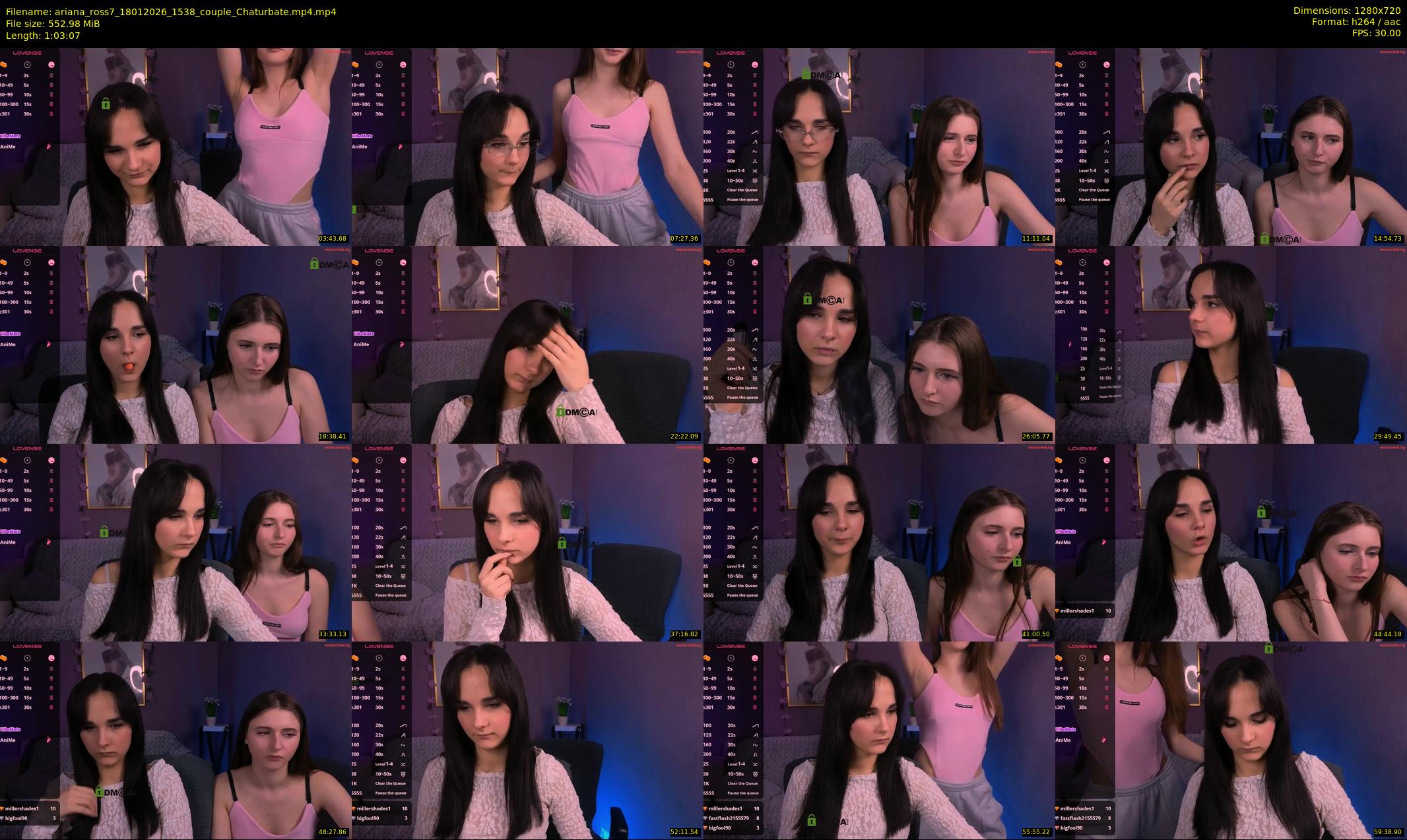 ariana_ross7 — 64 minute Chaturbate couple cam show recording, 720p, Jan 18, 2026