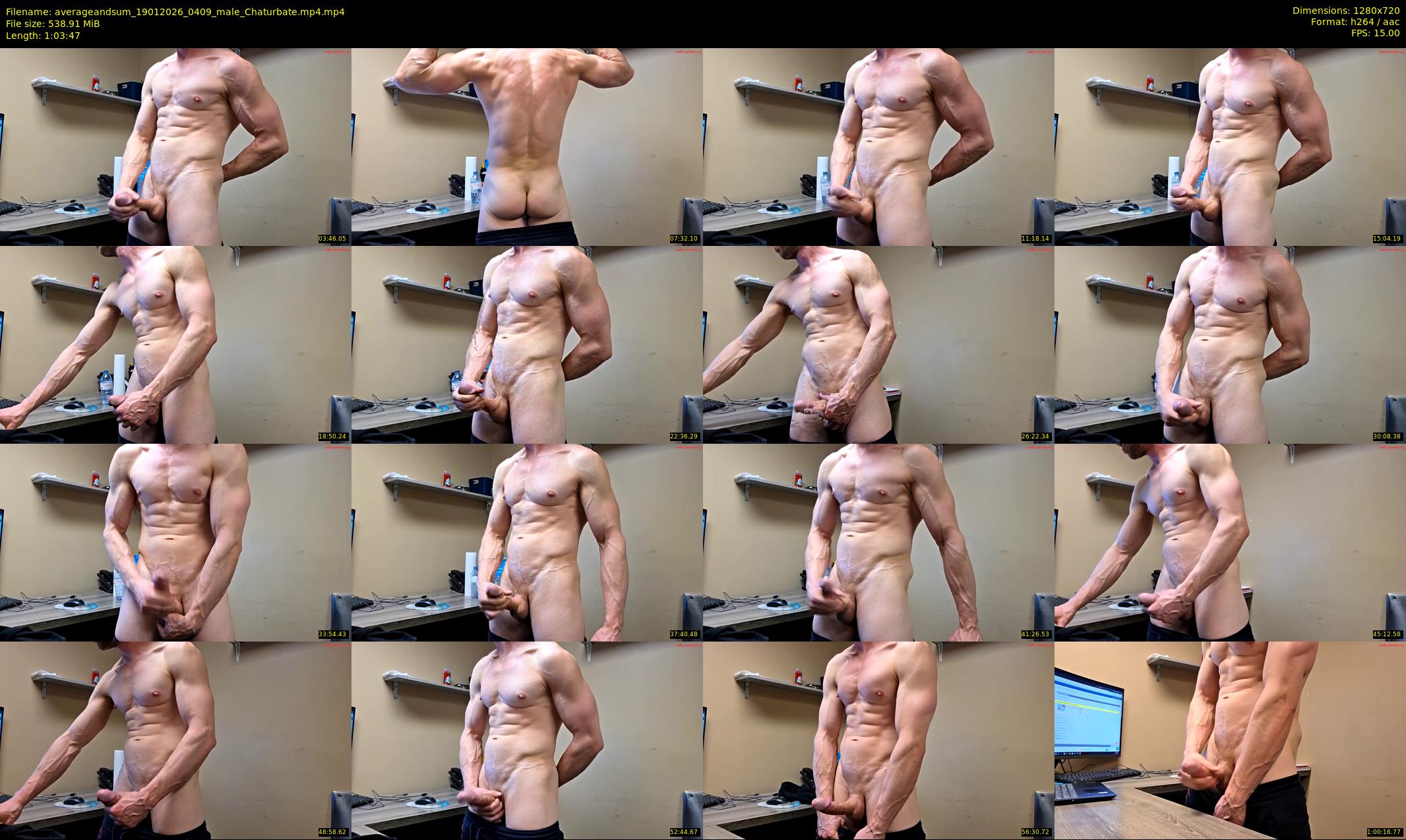 averageandsum — 64 minute Chaturbate male cam show recording, 720p, Jan 19, 2026
