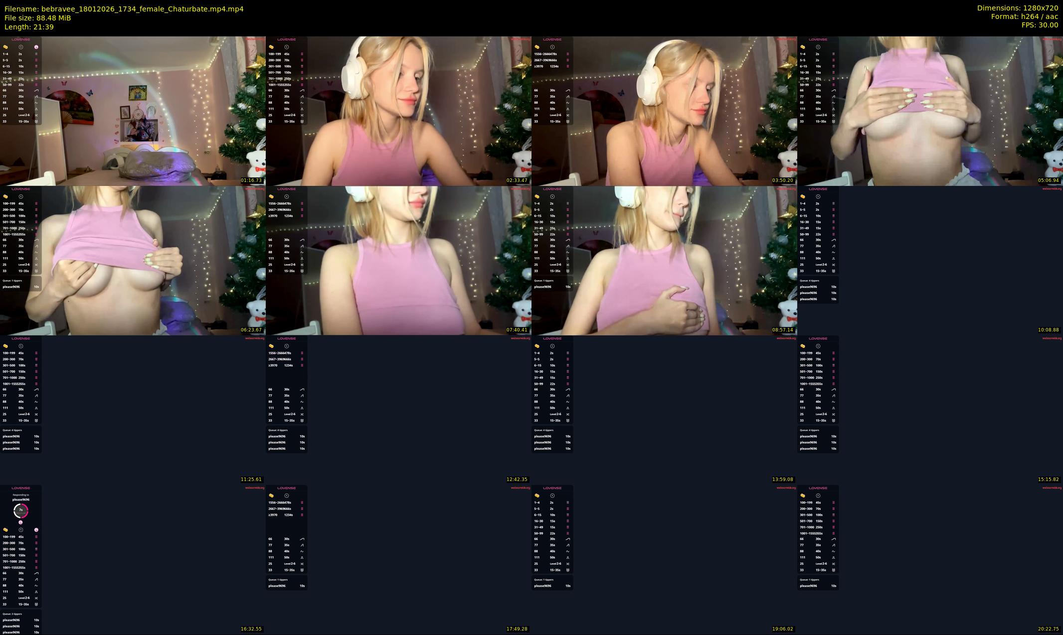bebravee — 22 minute Chaturbate female cam show recording, 720p, Jan 18, 2026