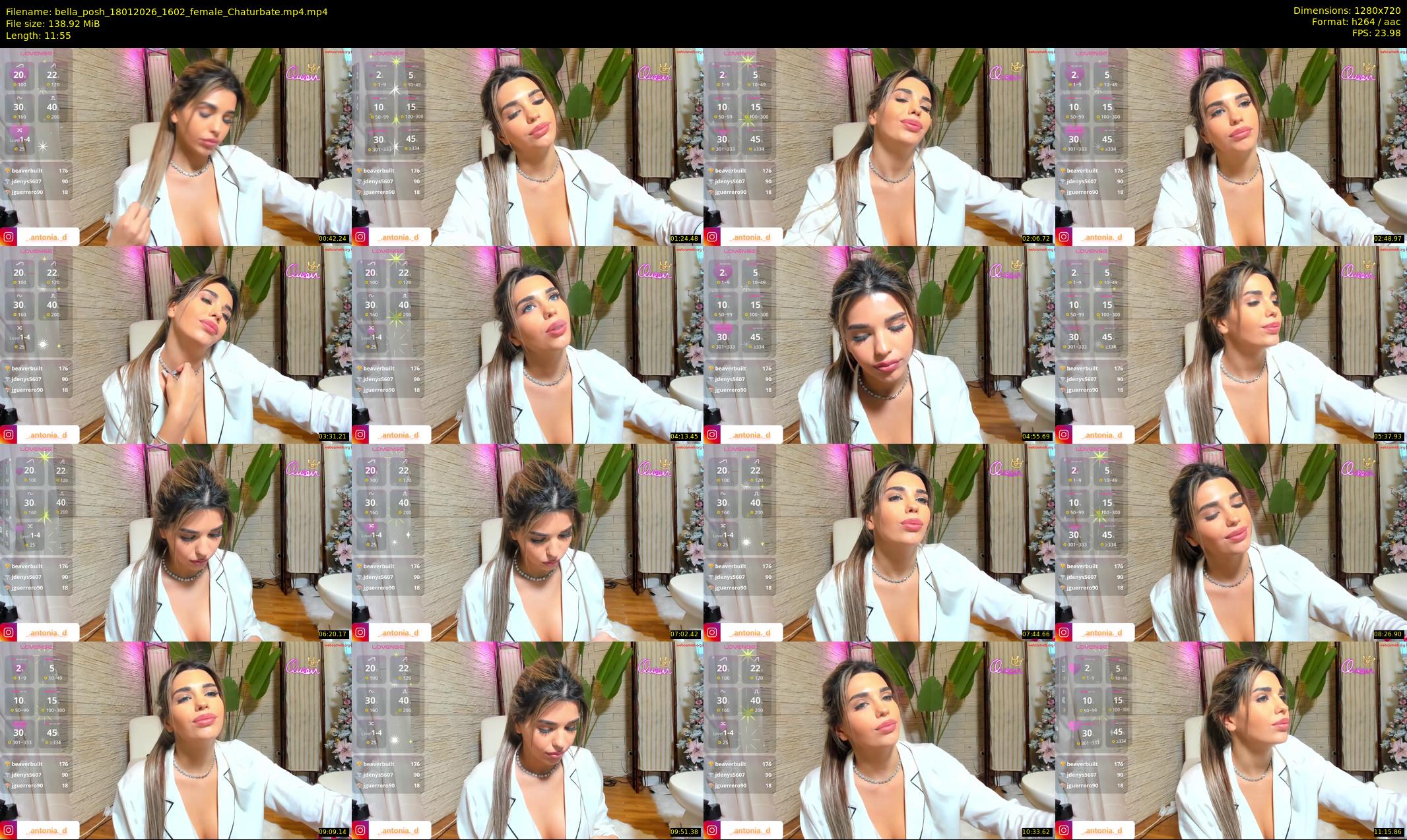 bella_posh — 12 minute Chaturbate female cam show recording, 720p, Jan 18, 2026