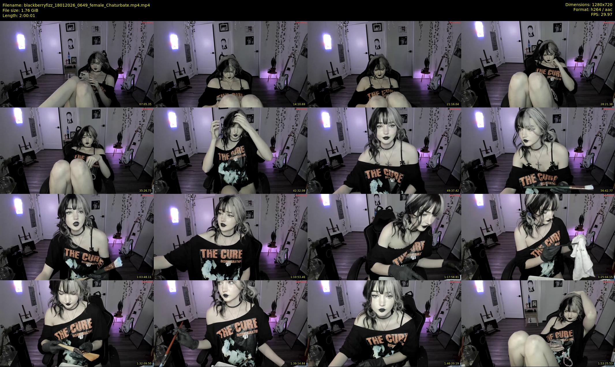 blackberryfizz — 121 minute Chaturbate female cam show recording, 720p, Jan 18, 2026