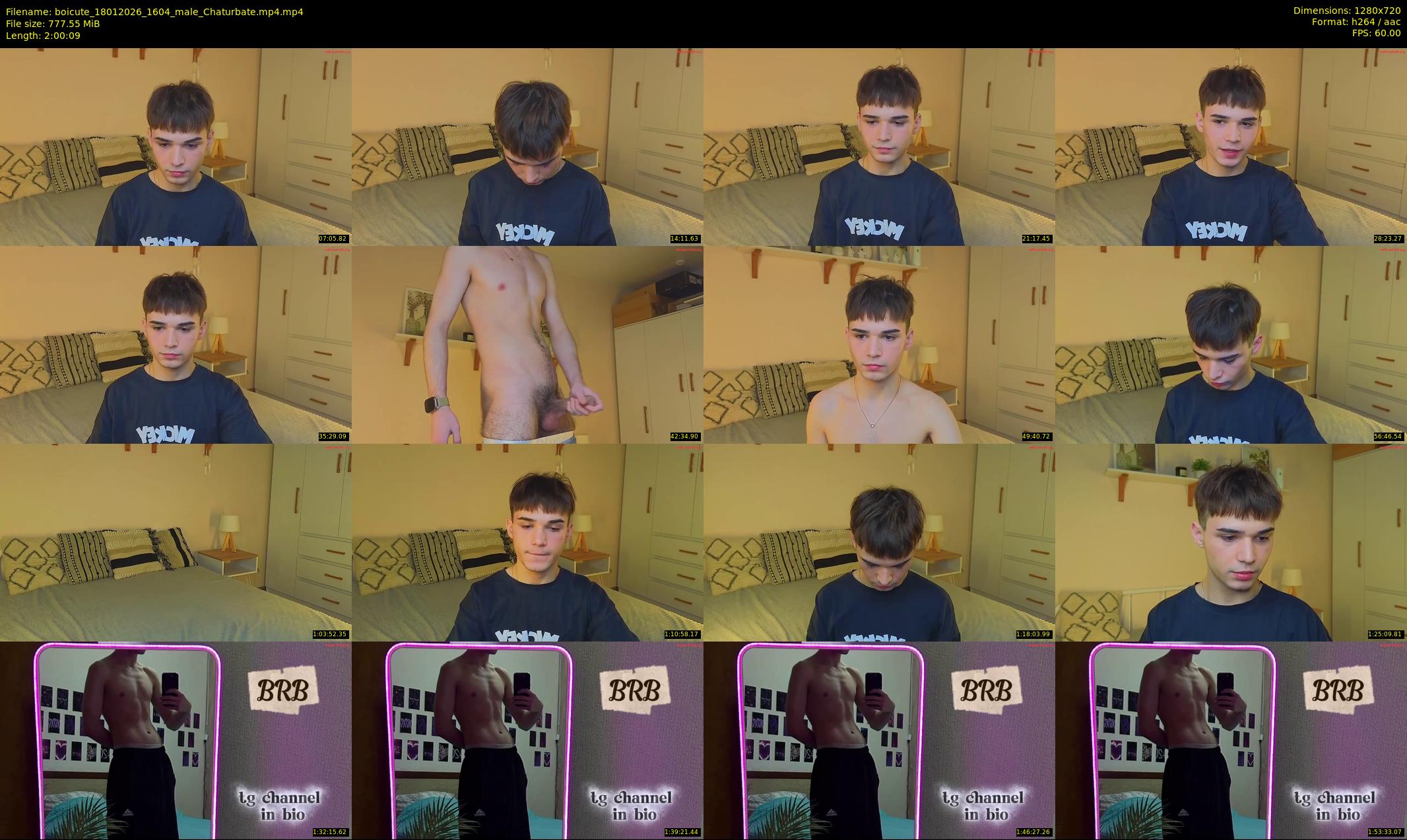 boicute — 121 minute Chaturbate male cam show recording, 720p, Jan 18, 2026