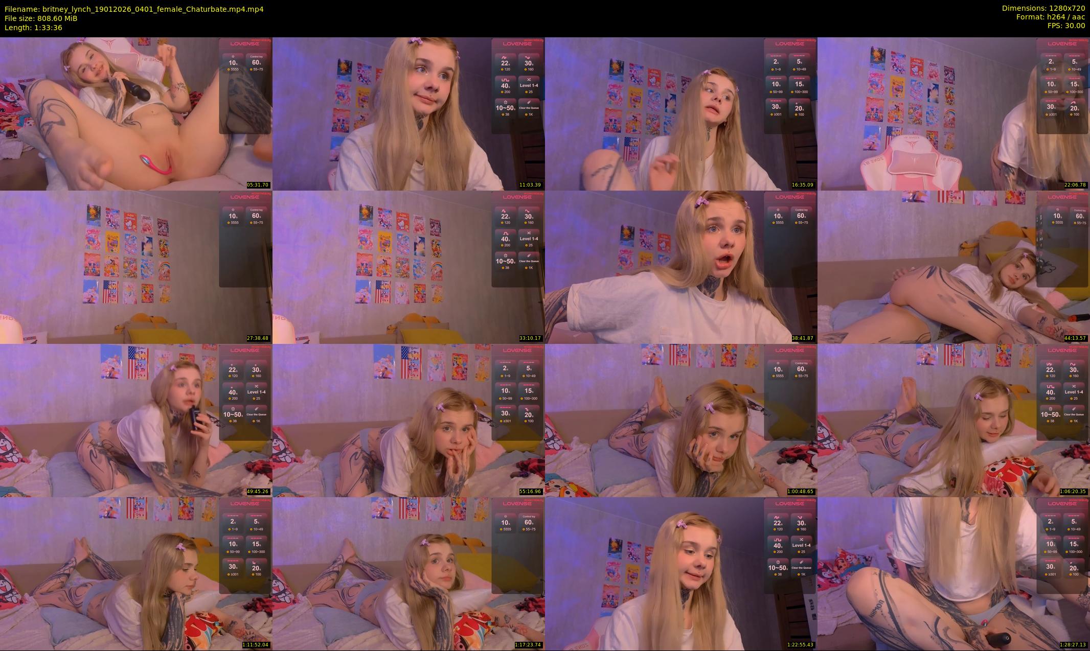 britney_lynch — 94 minute Chaturbate female cam show recording, 720p, Jan 19, 2026