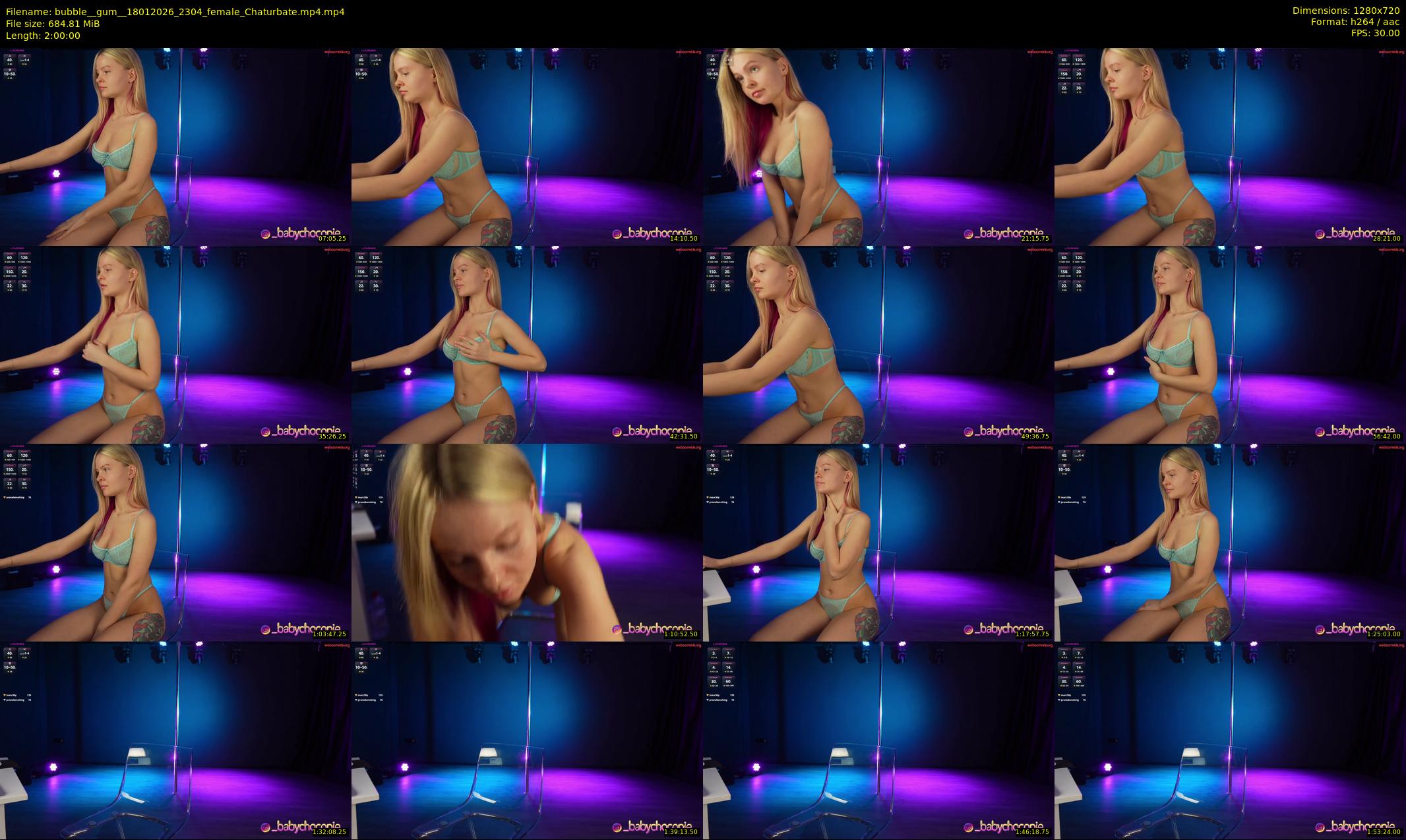 bubble__gum_ — 120 minute Chaturbate female cam show recording, 720p, Jan 18, 2026