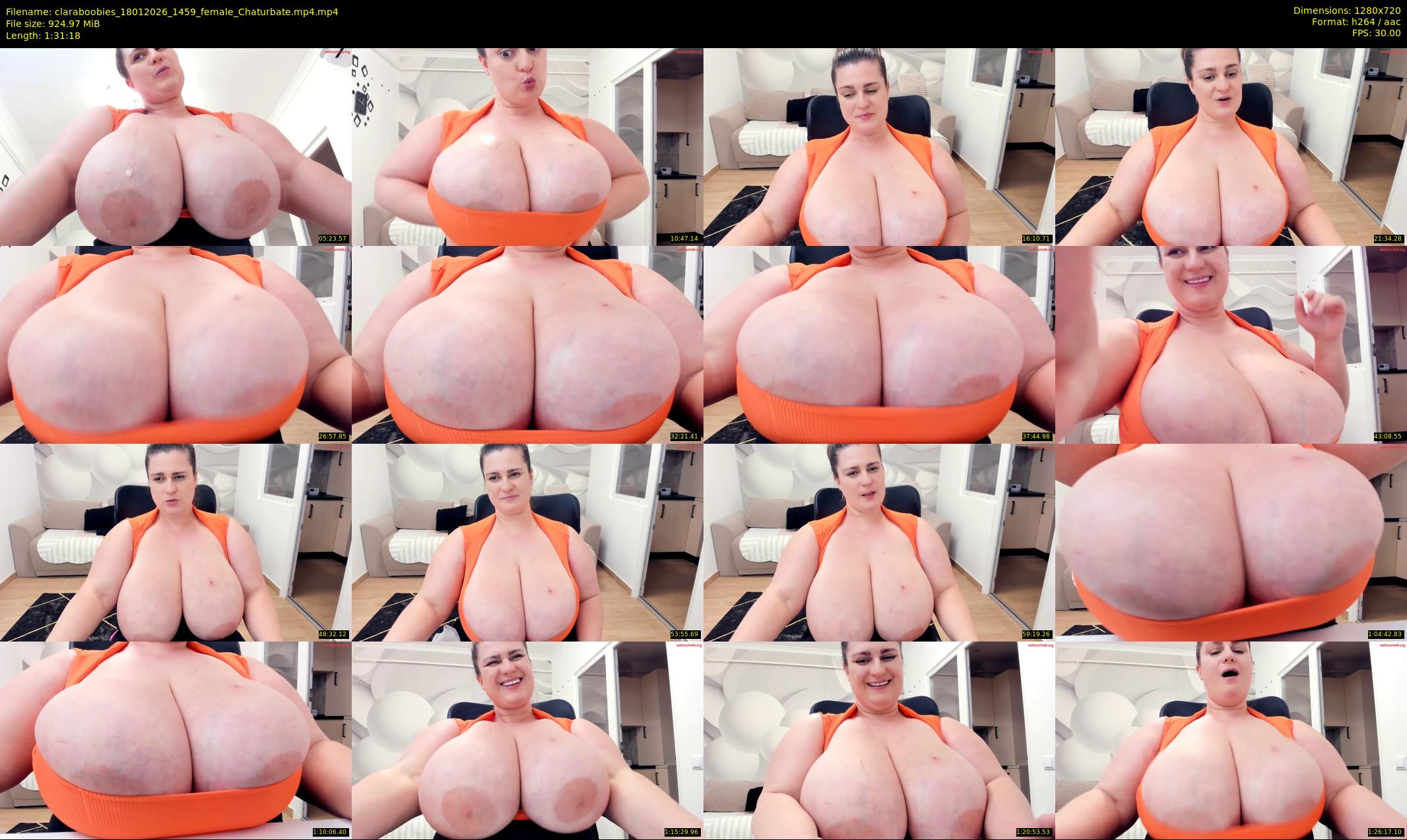 claraboobies — 92 minute Chaturbate female cam show recording, 720p, Jan 18, 2026