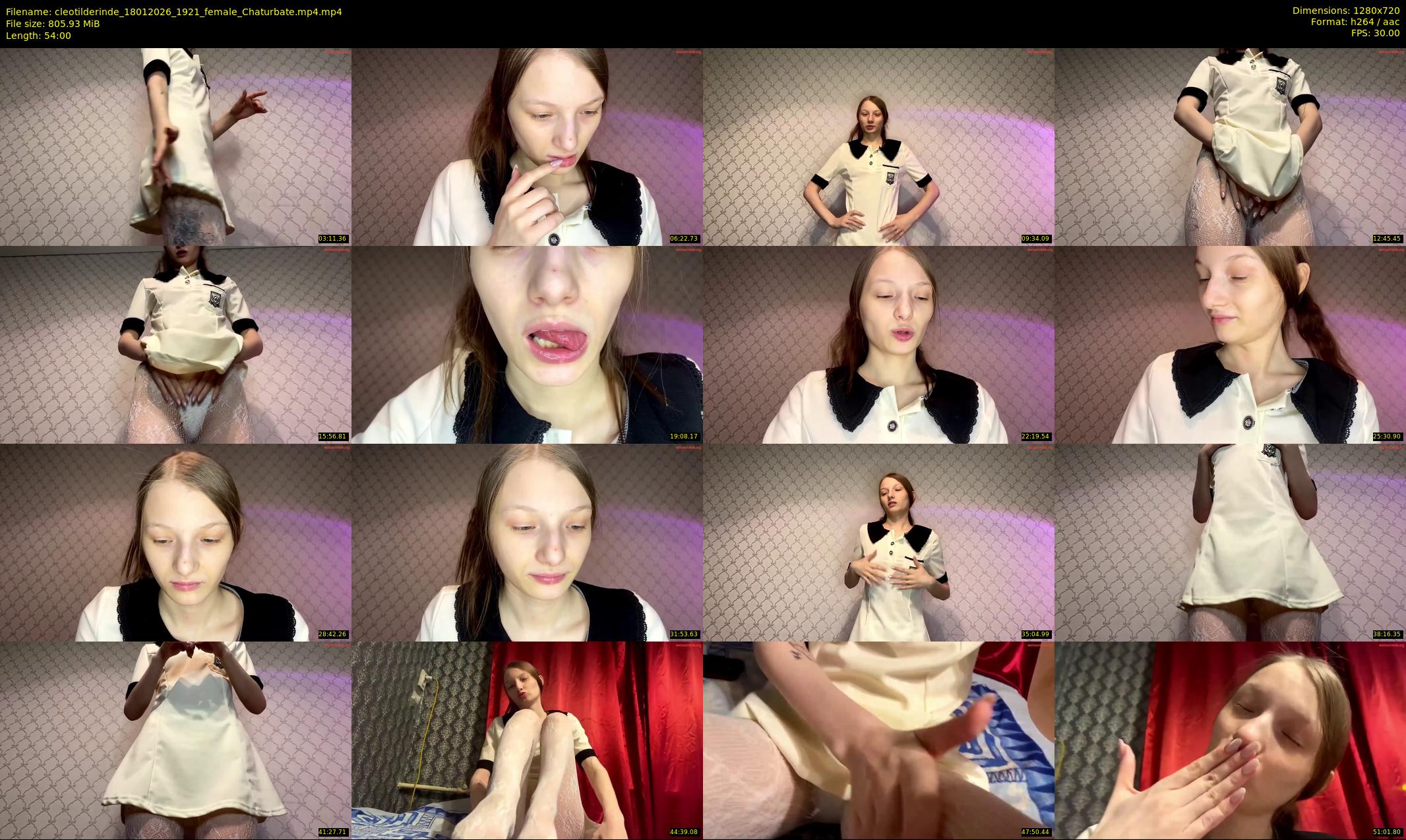 cleotilderinde — 54 minute Chaturbate female cam show recording, 720p, Jan 18, 2026