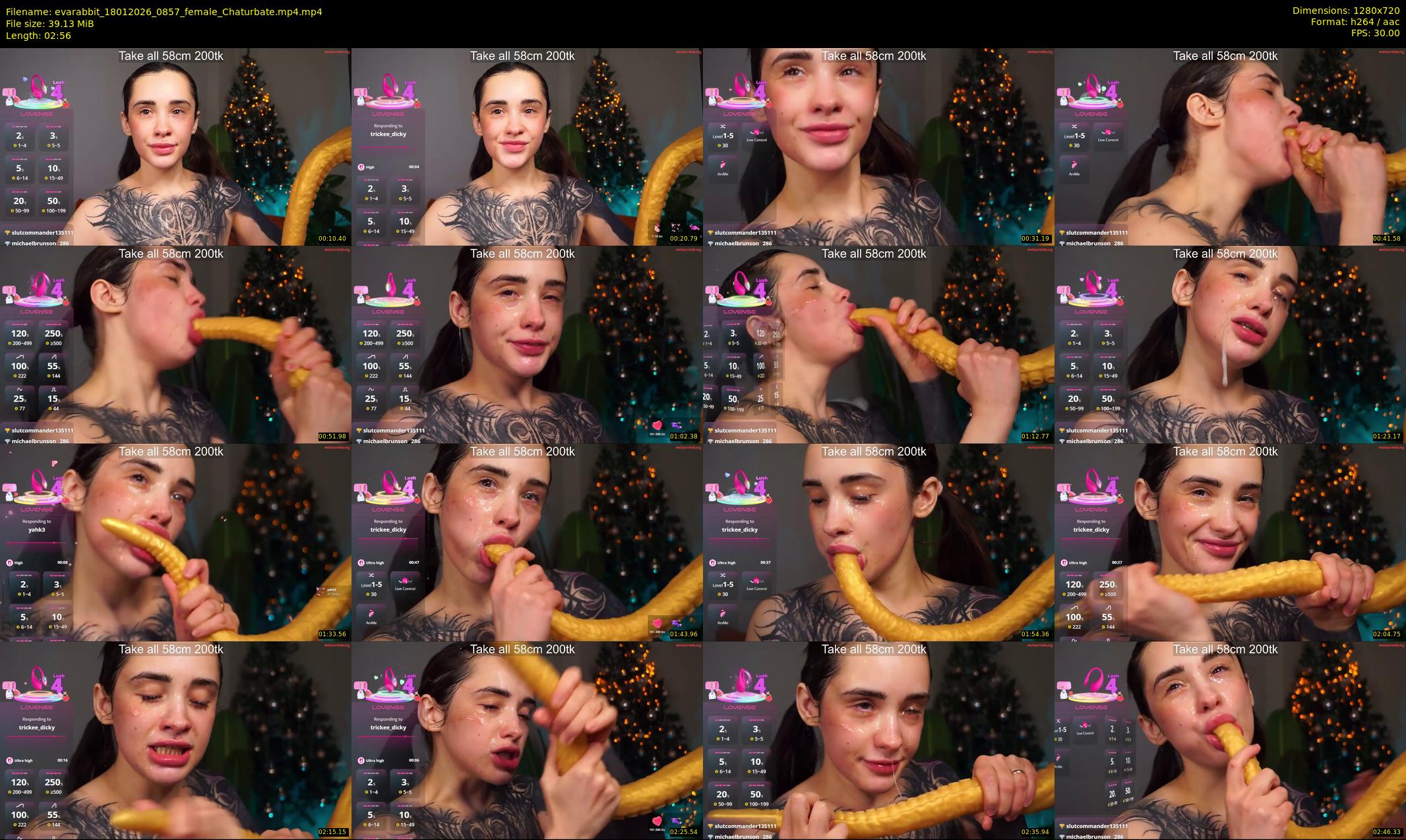 evarabbit — 3 minute Chaturbate female cam show recording, 720p, Jan 18, 2026