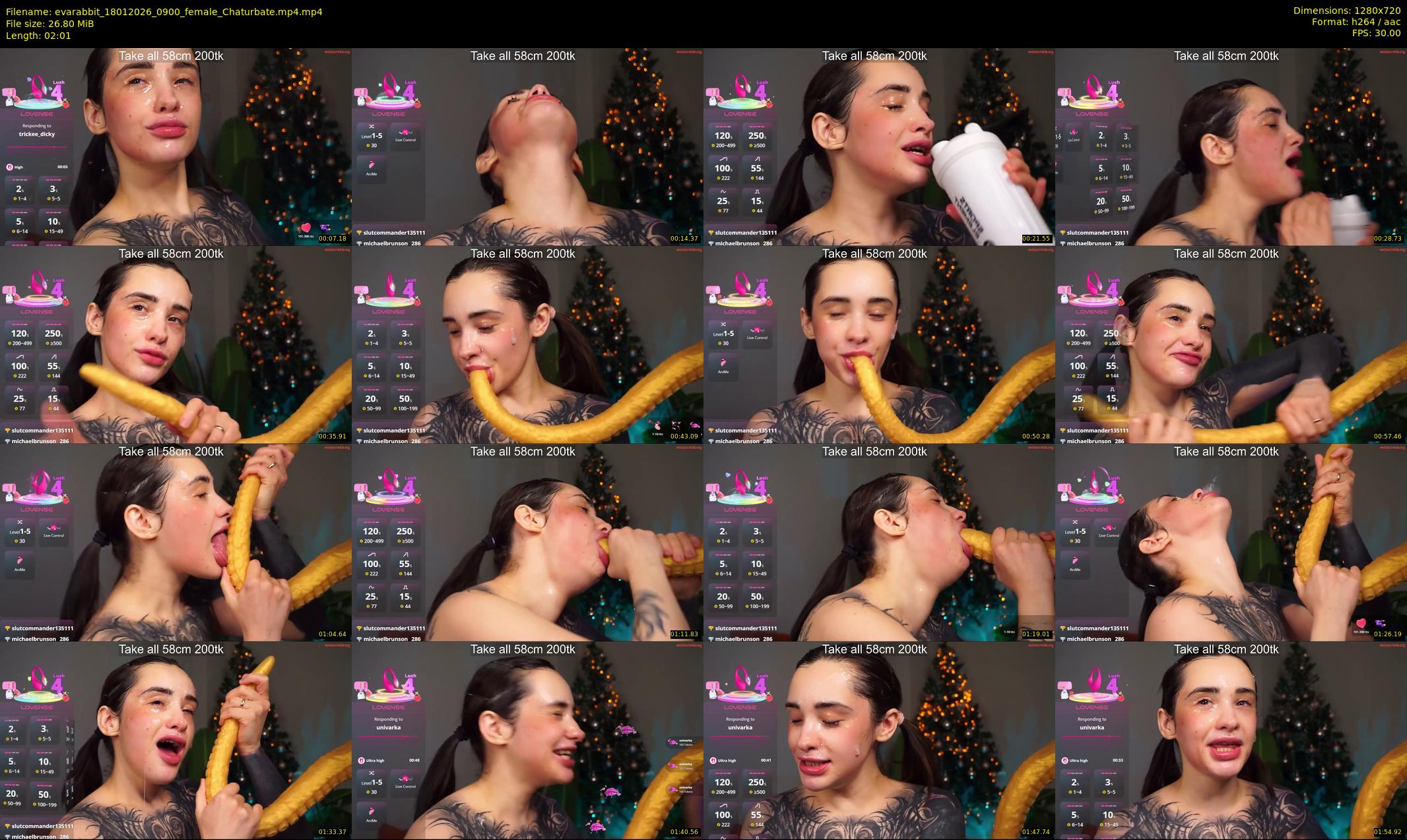 evarabbit — 3 minute Chaturbate female cam show recording, 720p, Jan 18, 2026