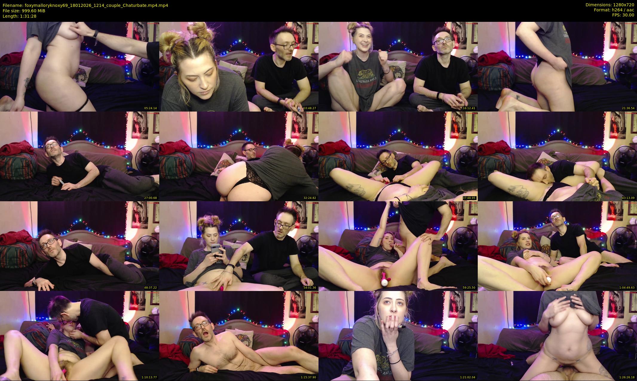 foxymalloryknoxy69 — 92 minute Chaturbate couple cam show recording, 720p, Jan 18, 2026