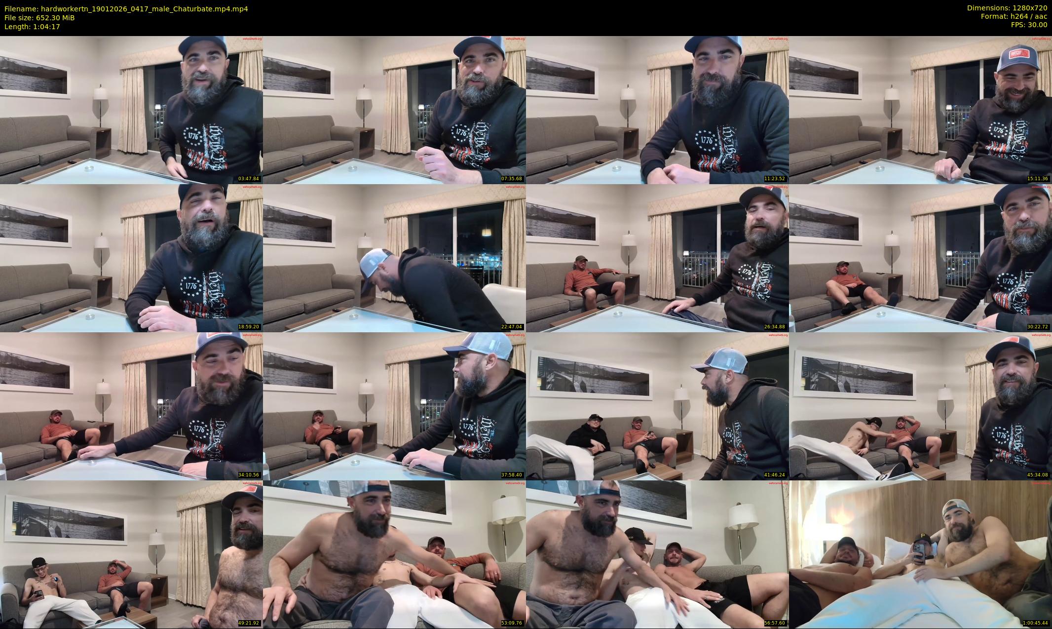 hardworkertn — 65 minute Chaturbate male cam show recording, 720p, Jan 19, 2026