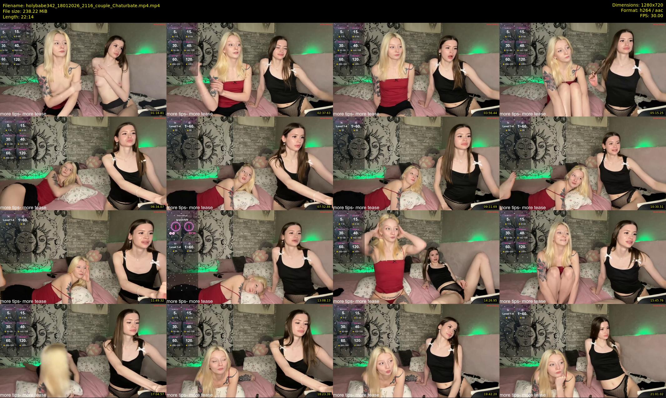 holybabe342 — 23 minute Chaturbate couple cam show recording, 720p, Jan 18, 2026