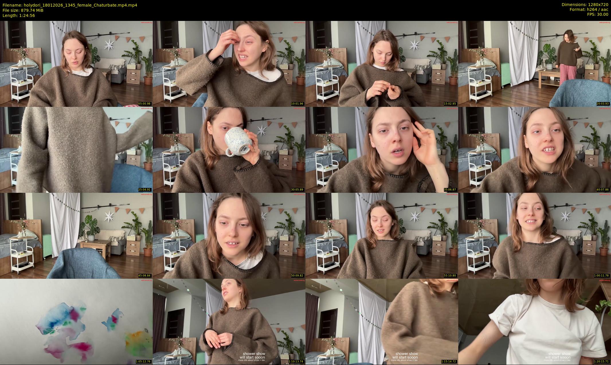 holydori — 85 minute Chaturbate female cam show recording, 720p, Jan 18, 2026