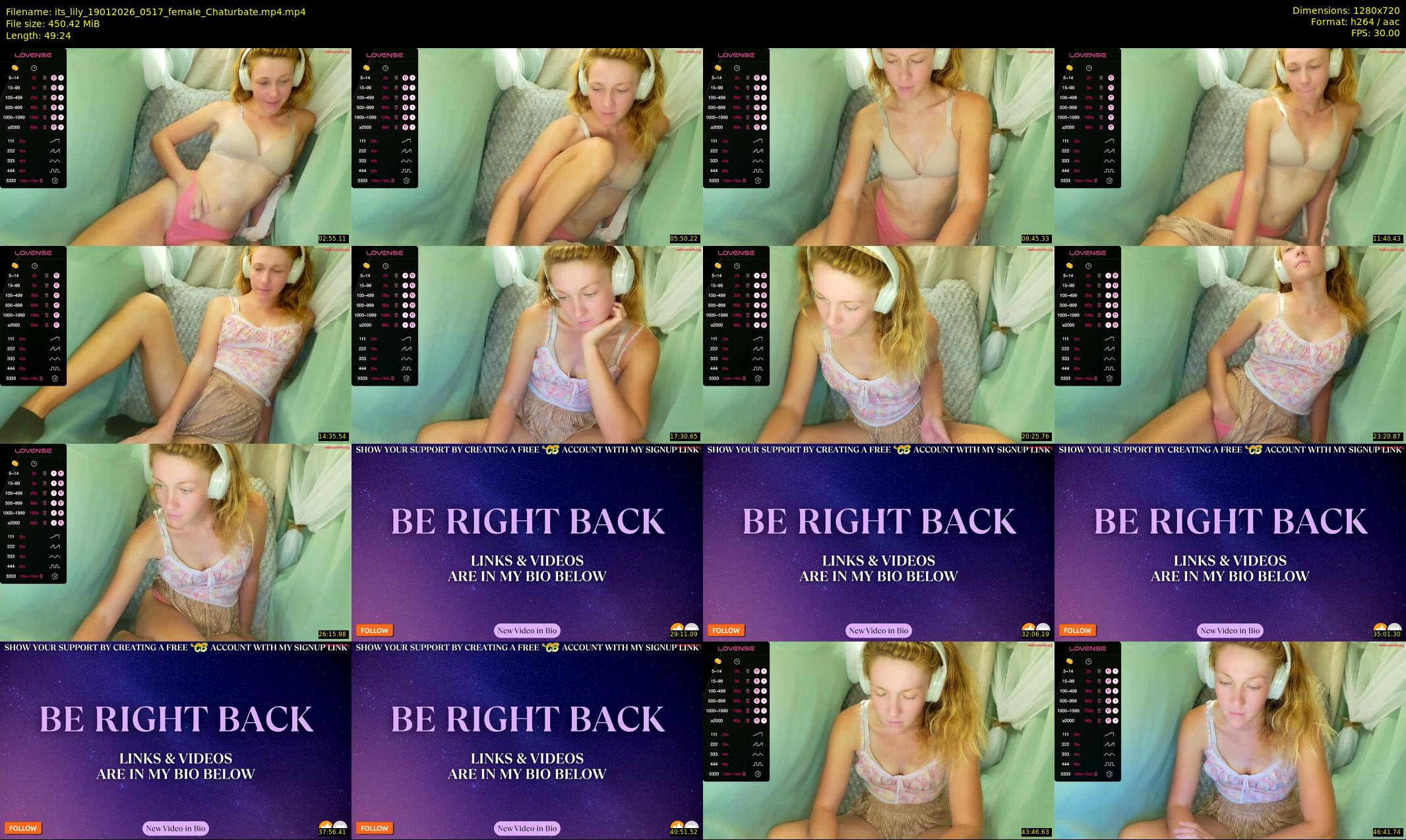 its_lily — 50 minute Chaturbate female cam show recording, 720p, Jan 19, 2026