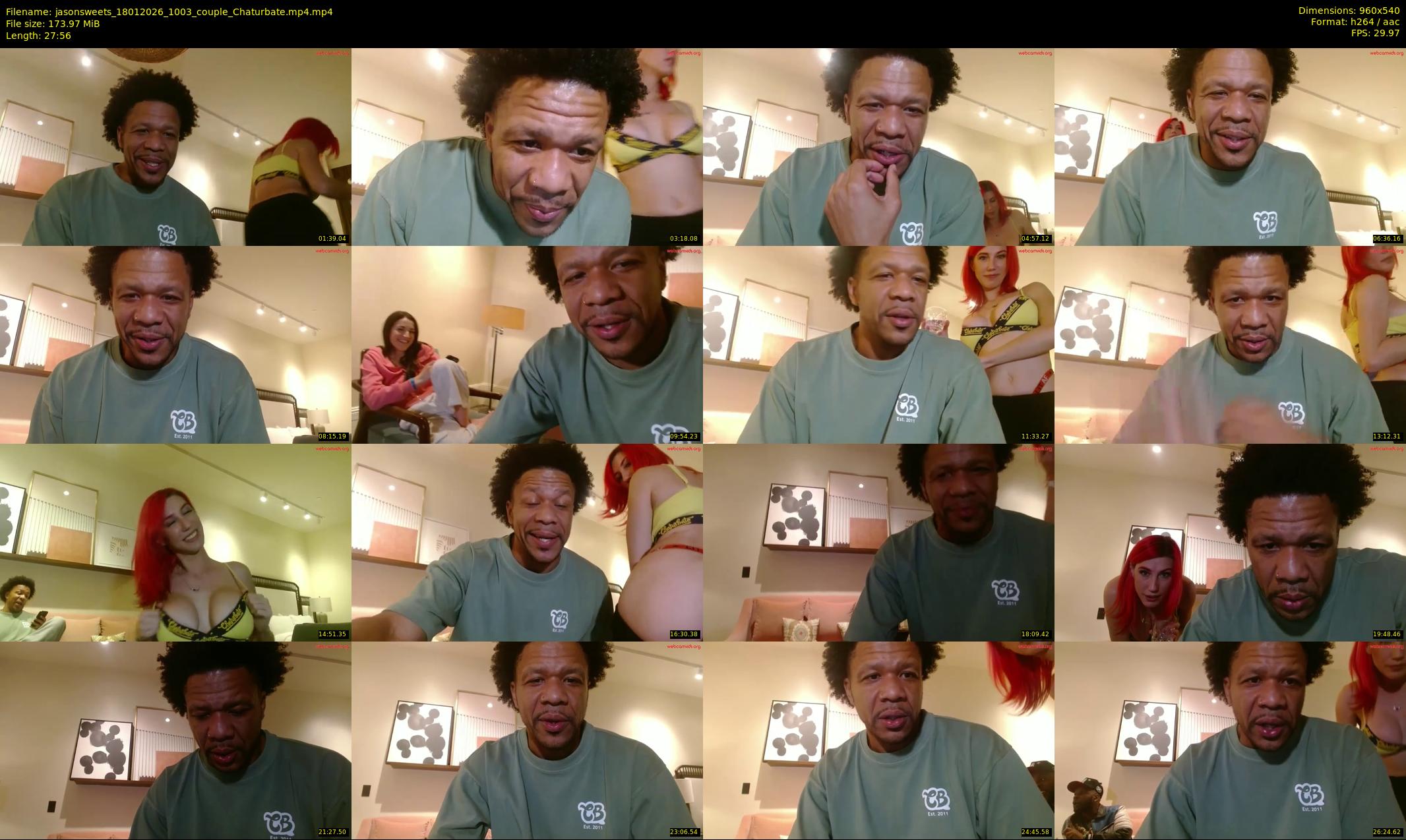 jasonsweets — 28 minute Chaturbate couple cam show recording, 480p, Jan 18, 2026