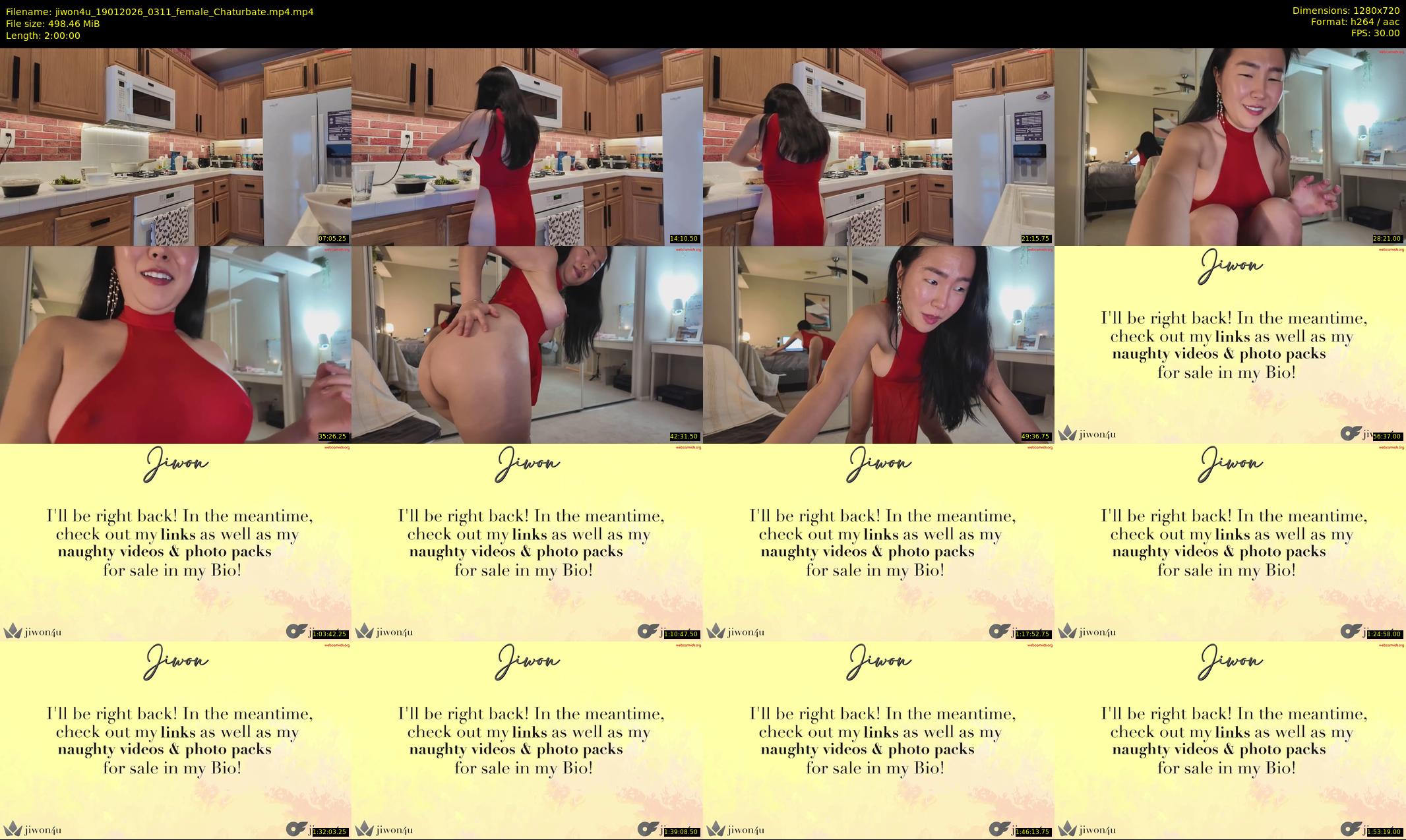 jiwon4u — 120 minute Chaturbate female cam show recording, 720p, Jan 19, 2026