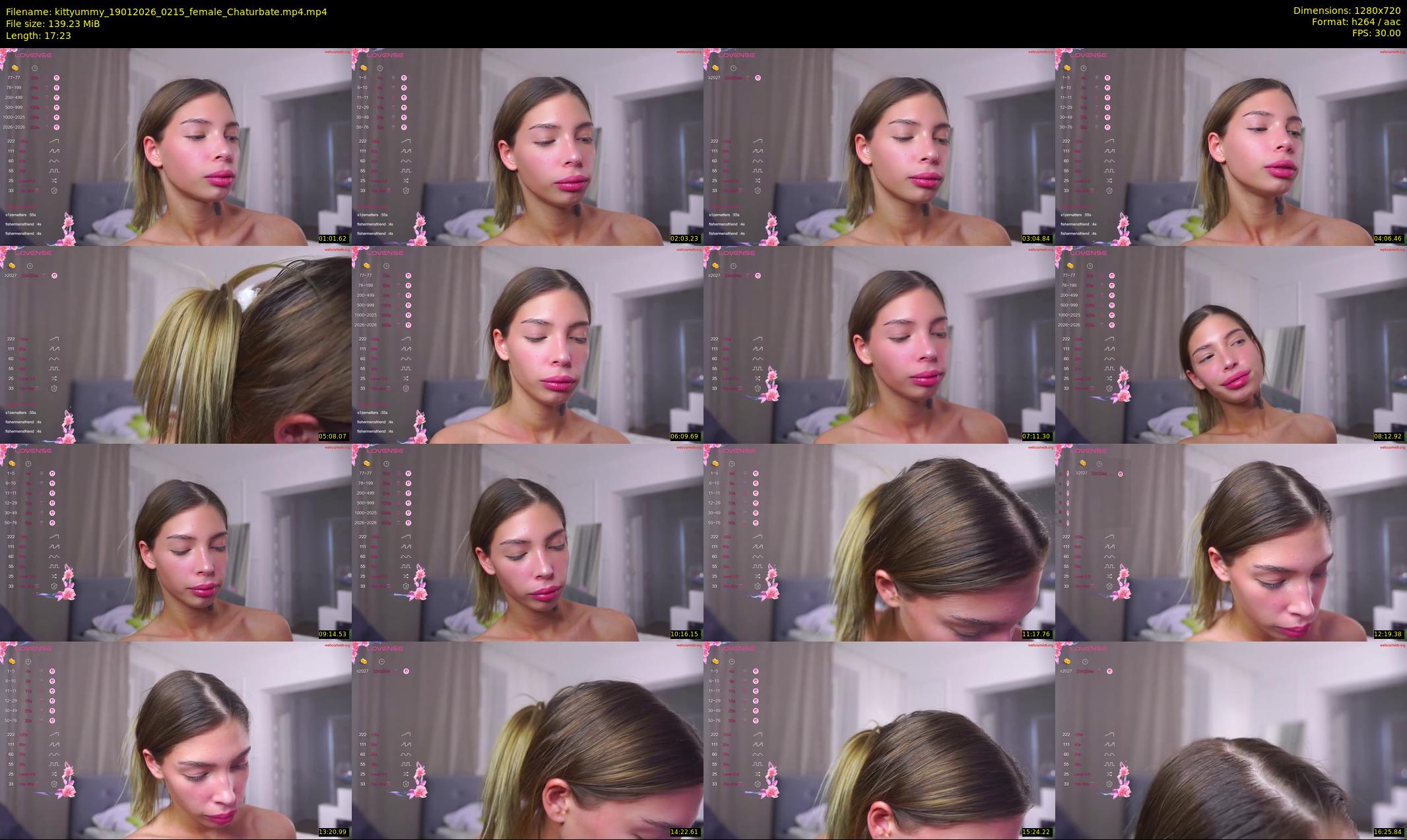 kittyummy — 18 minute Chaturbate female cam show recording, 720p, Jan 19, 2026