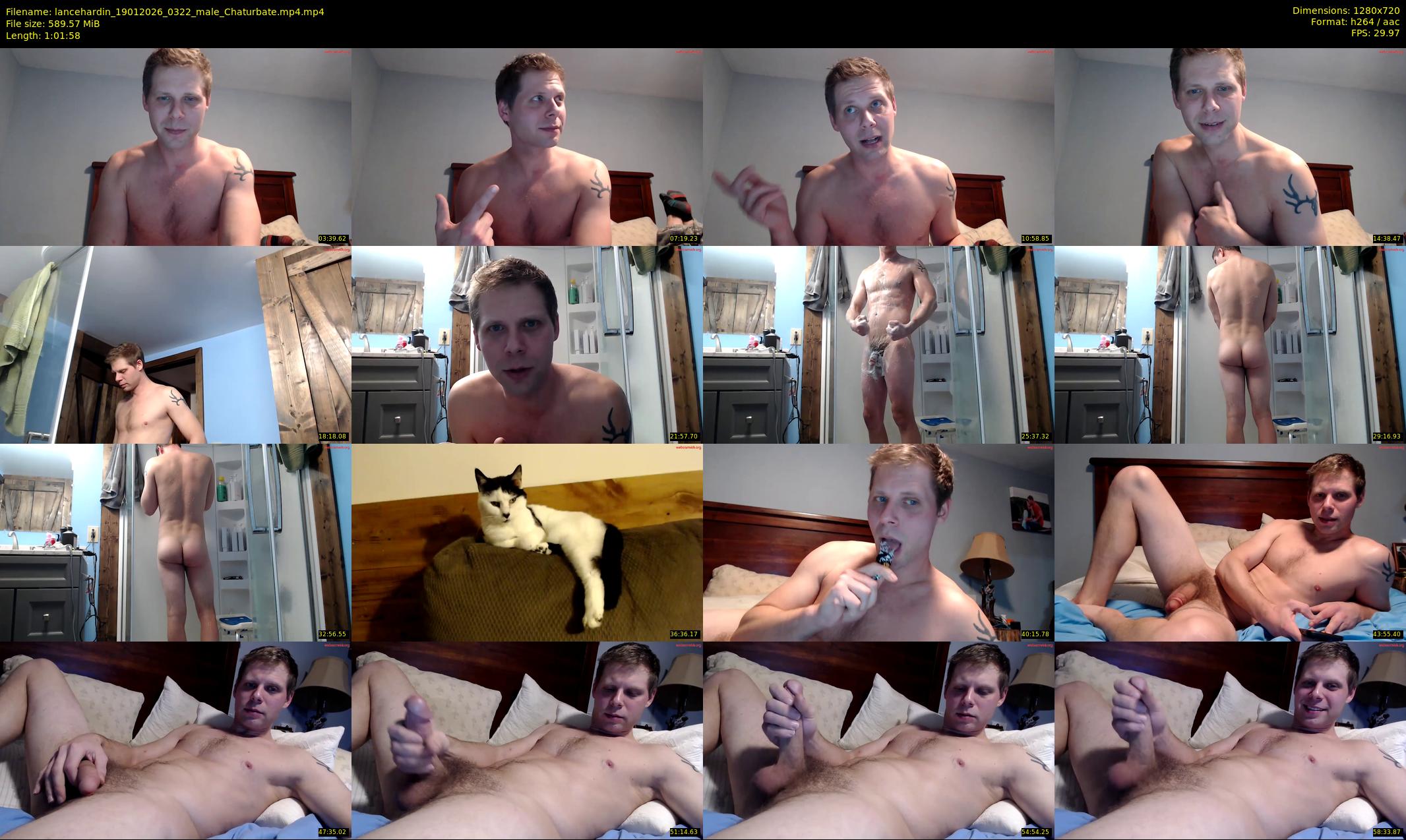 lancehardin — 62 minute Chaturbate male cam show recording, 720p, Jan 19, 2026