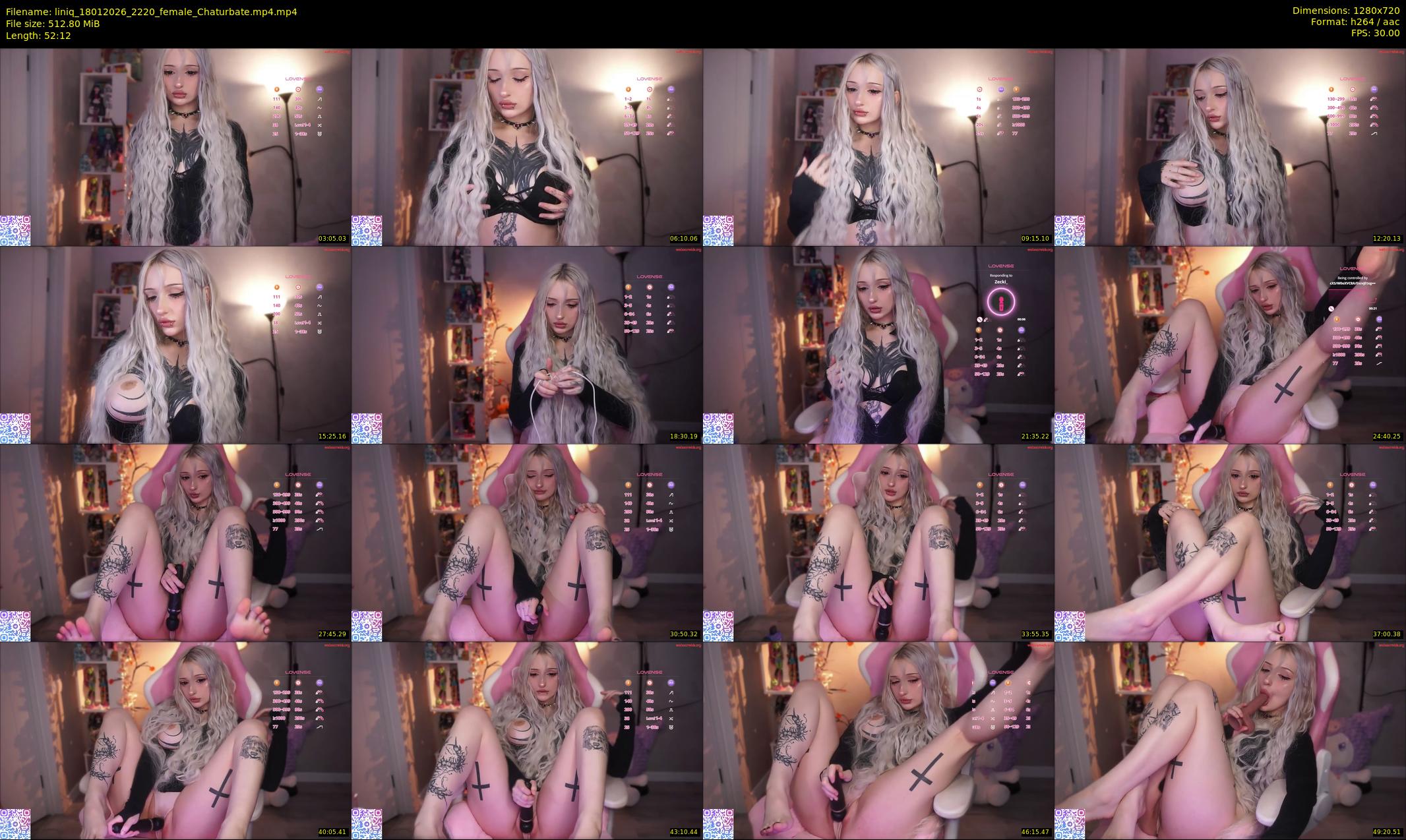 liniq — 53 minute Chaturbate female cam show recording, 720p, Jan 18, 2026