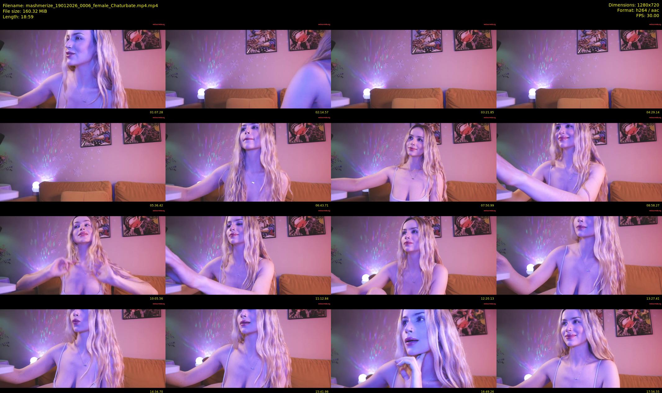 mashmerize — 19 minute Chaturbate female cam show recording, 720p, Jan 19, 2026