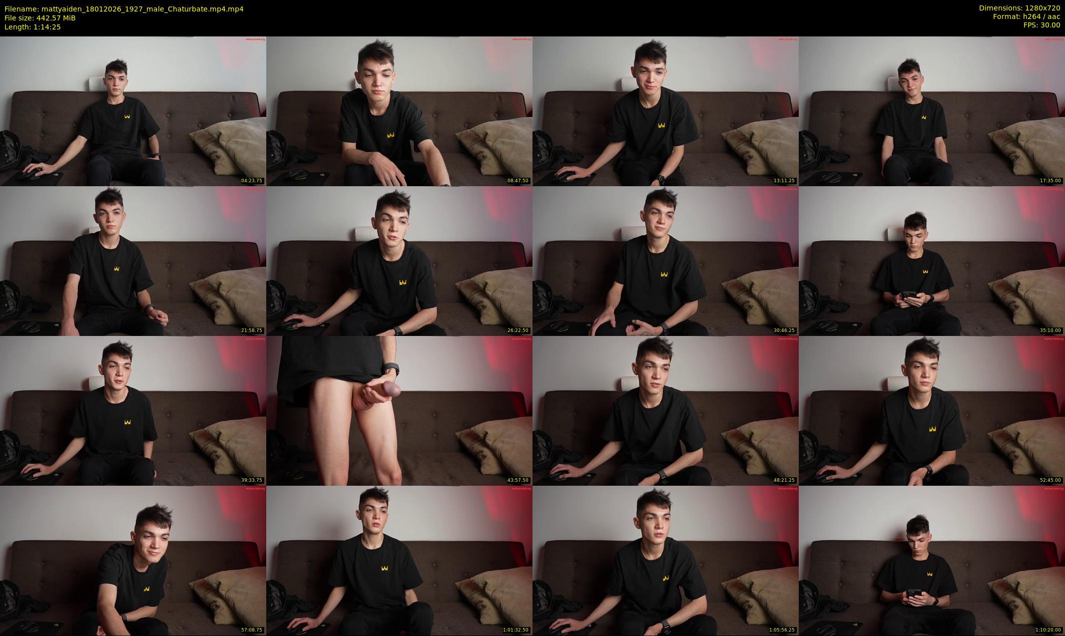 mattyaiden — 75 minute Chaturbate male cam show recording, 720p, Jan 18, 2026