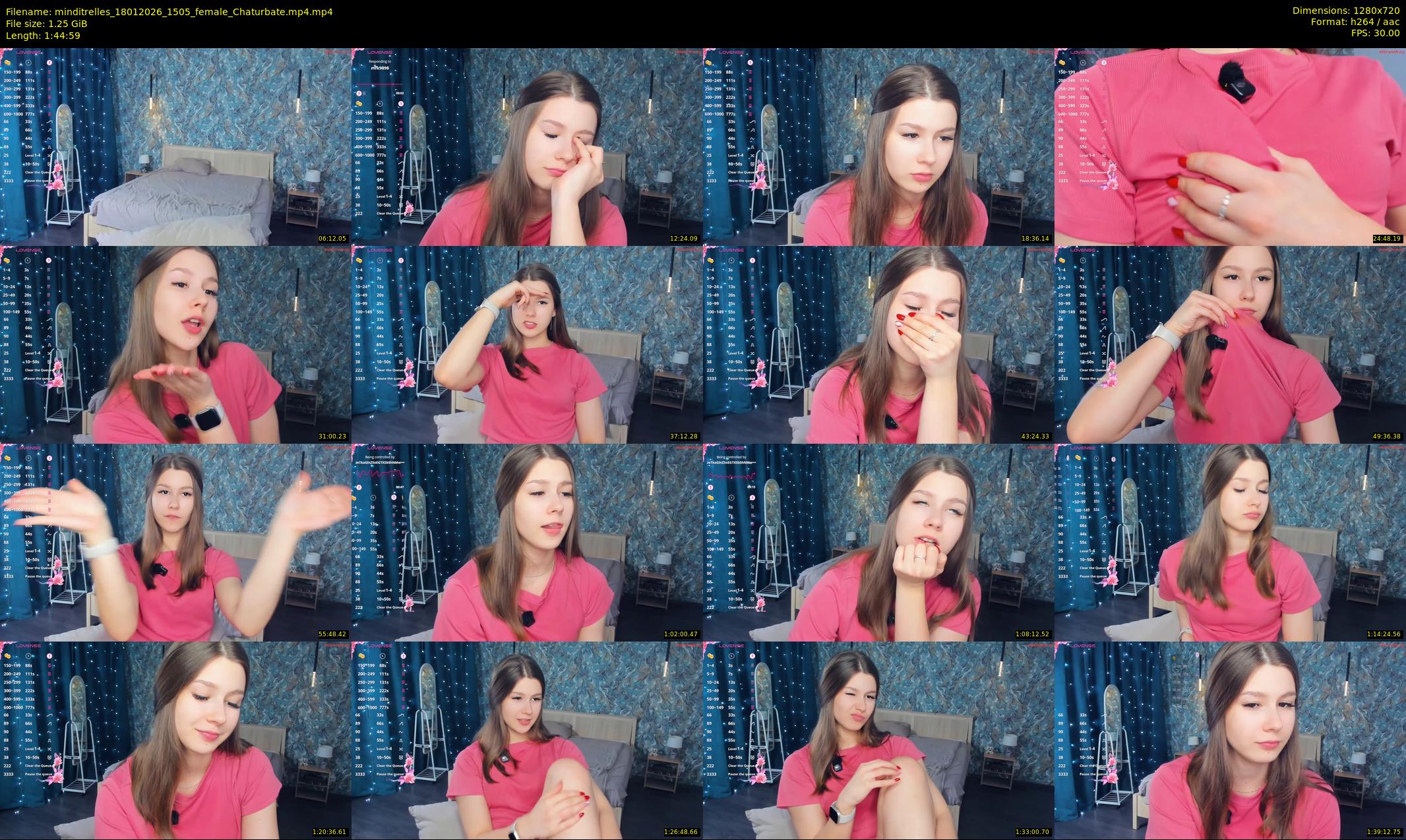 minditrelles — 105 minute Chaturbate female cam show recording, 720p, Jan 18, 2026
