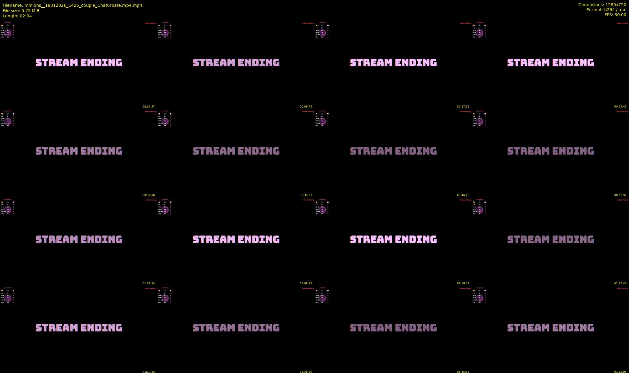 minions_ — 3 minute Chaturbate couple cam show recording, 720p, Jan 18, 2026