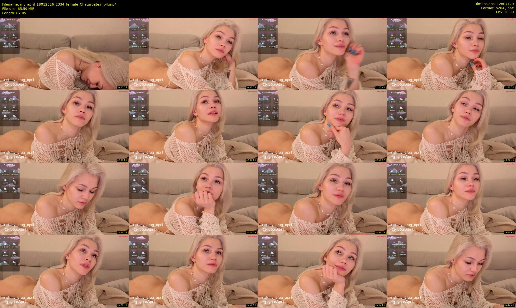 my_april — 8 minute Chaturbate female cam show recording, 720p, Jan 18, 2026