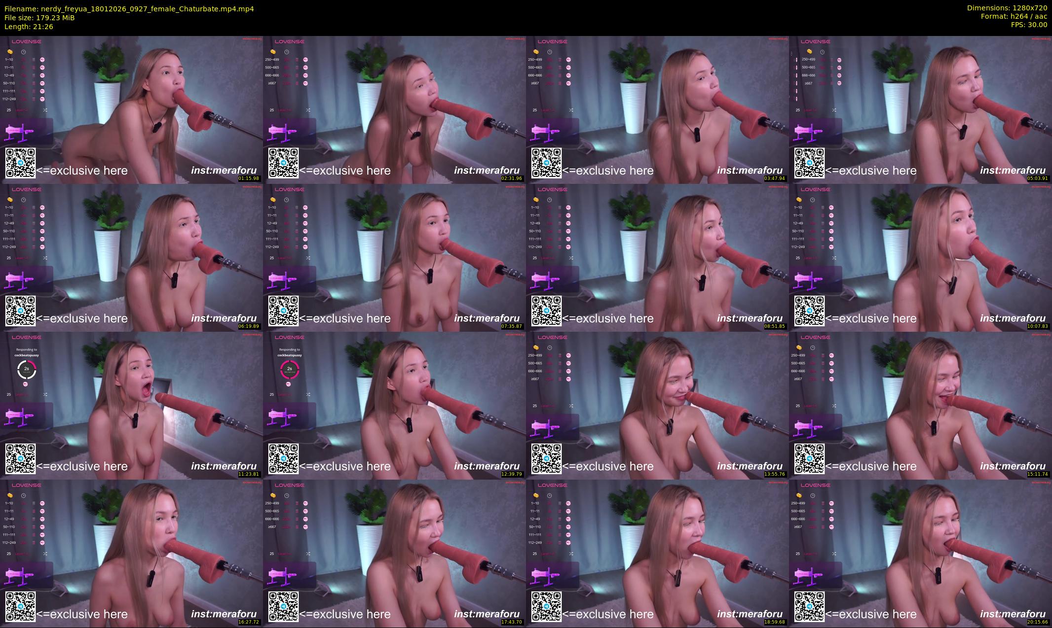 nerdy_freyua — 22 minute Chaturbate female cam show recording, 720p, Jan 18, 2026