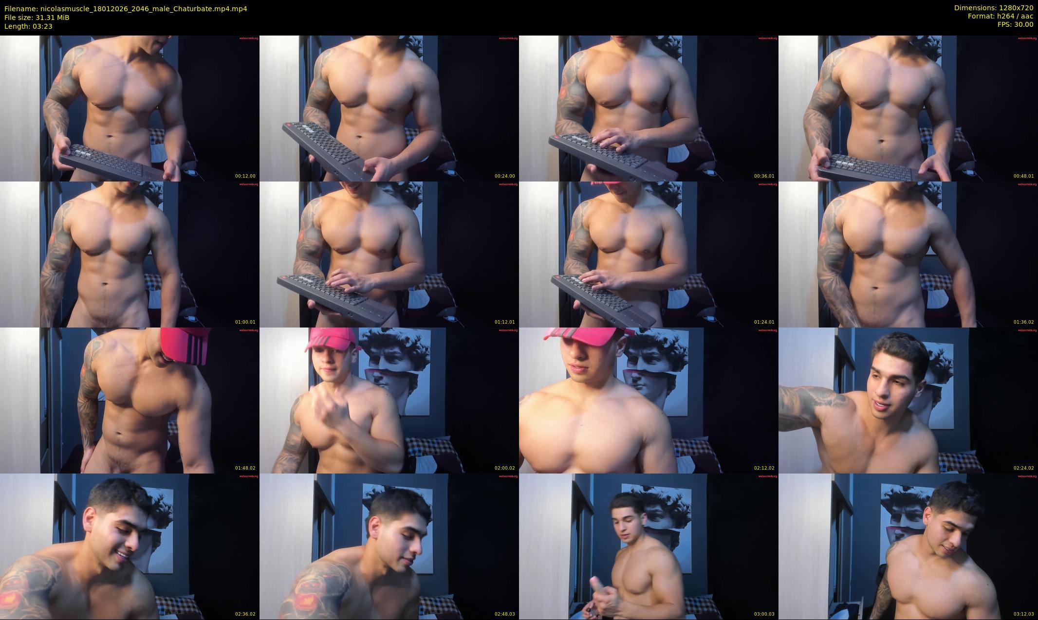 nicolasmuscle — 4 minute Chaturbate male cam show recording, 720p, Jan 18, 2026