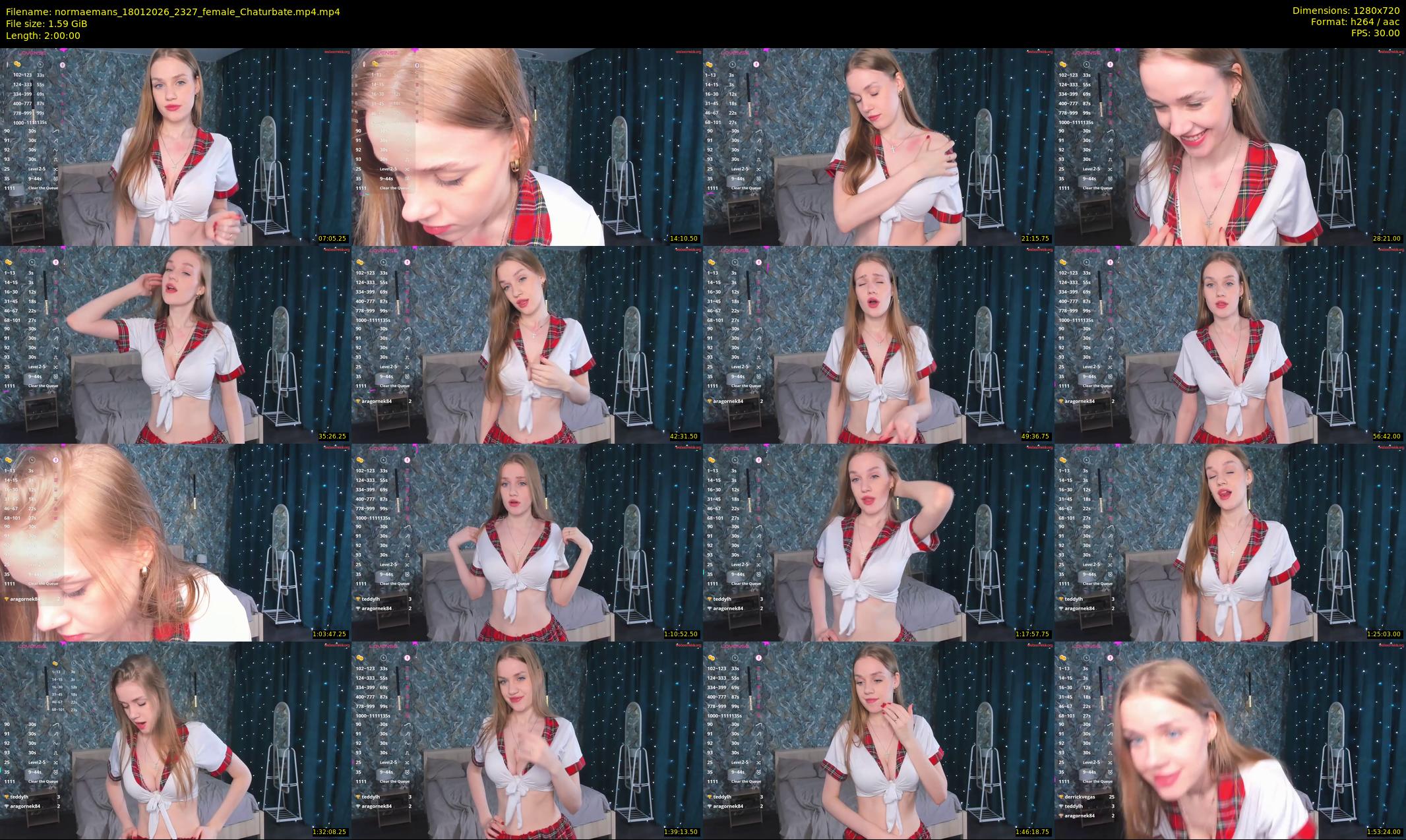 normaemans — 120 minute Chaturbate female cam show recording, 720p, Jan 18, 2026