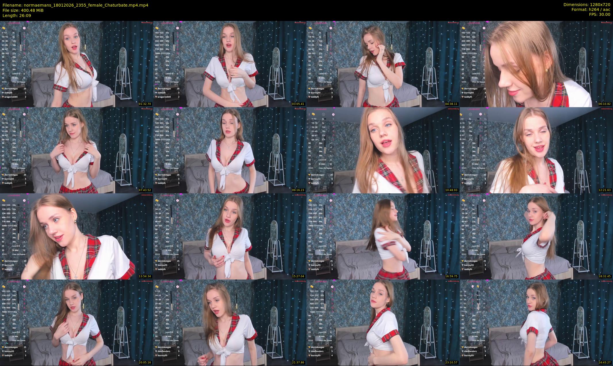 normaemans — 27 minute Chaturbate female cam show recording, 720p, Jan 18, 2026