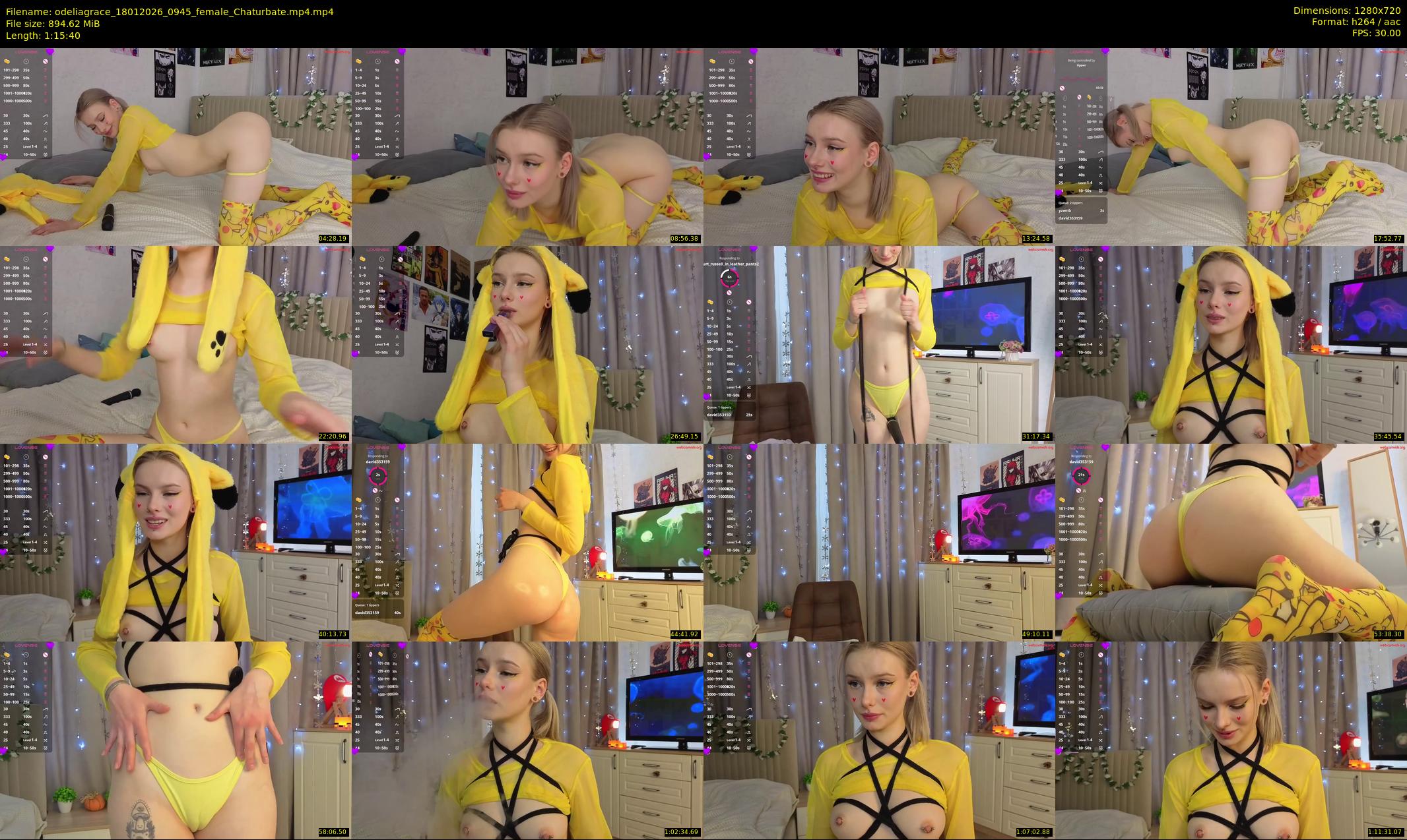 odeliagrace — 76 minute Chaturbate female cam show recording, 720p, Jan 18, 2026
