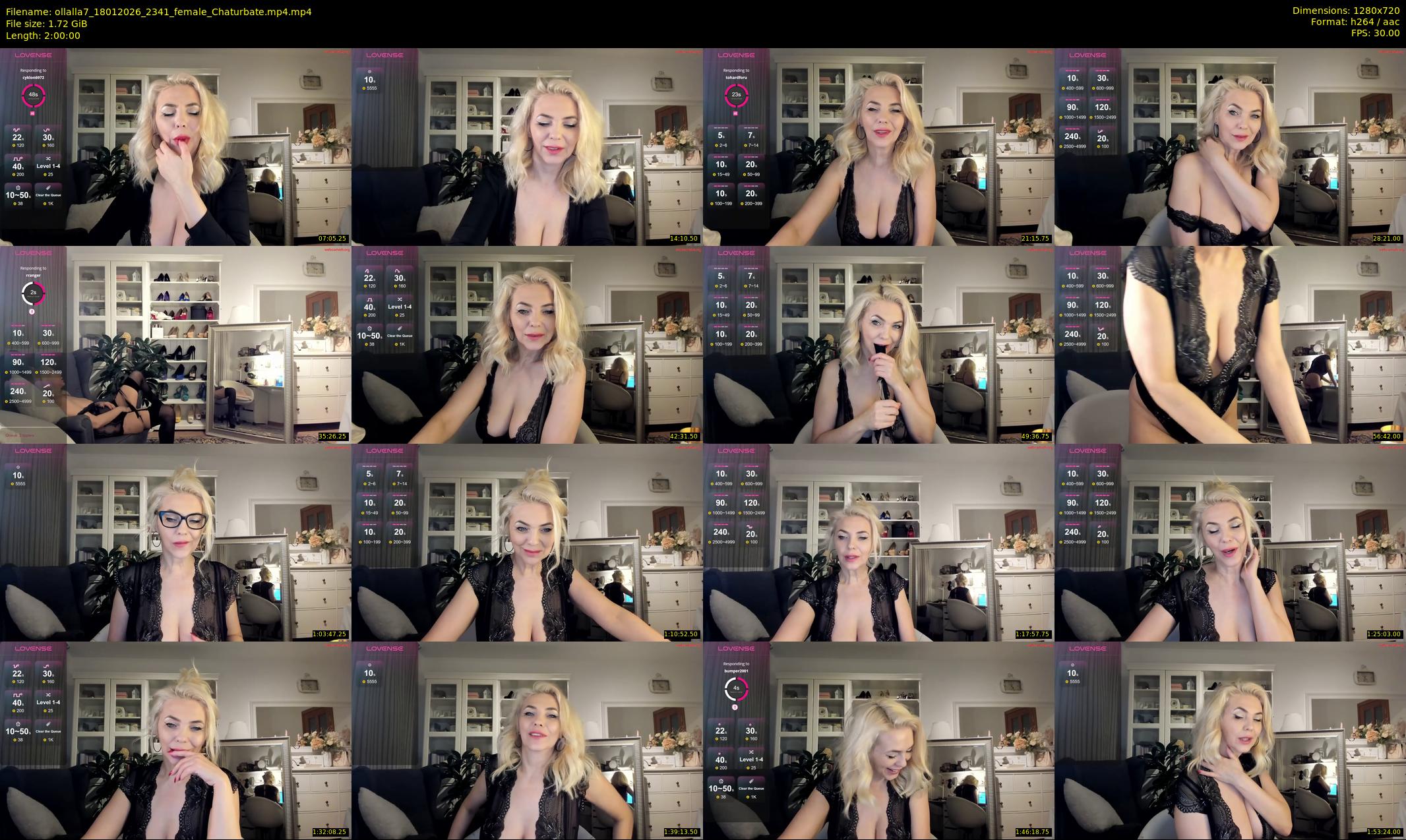 ollalla7 — 120 minute Chaturbate female cam show recording, 720p, Jan 18, 2026