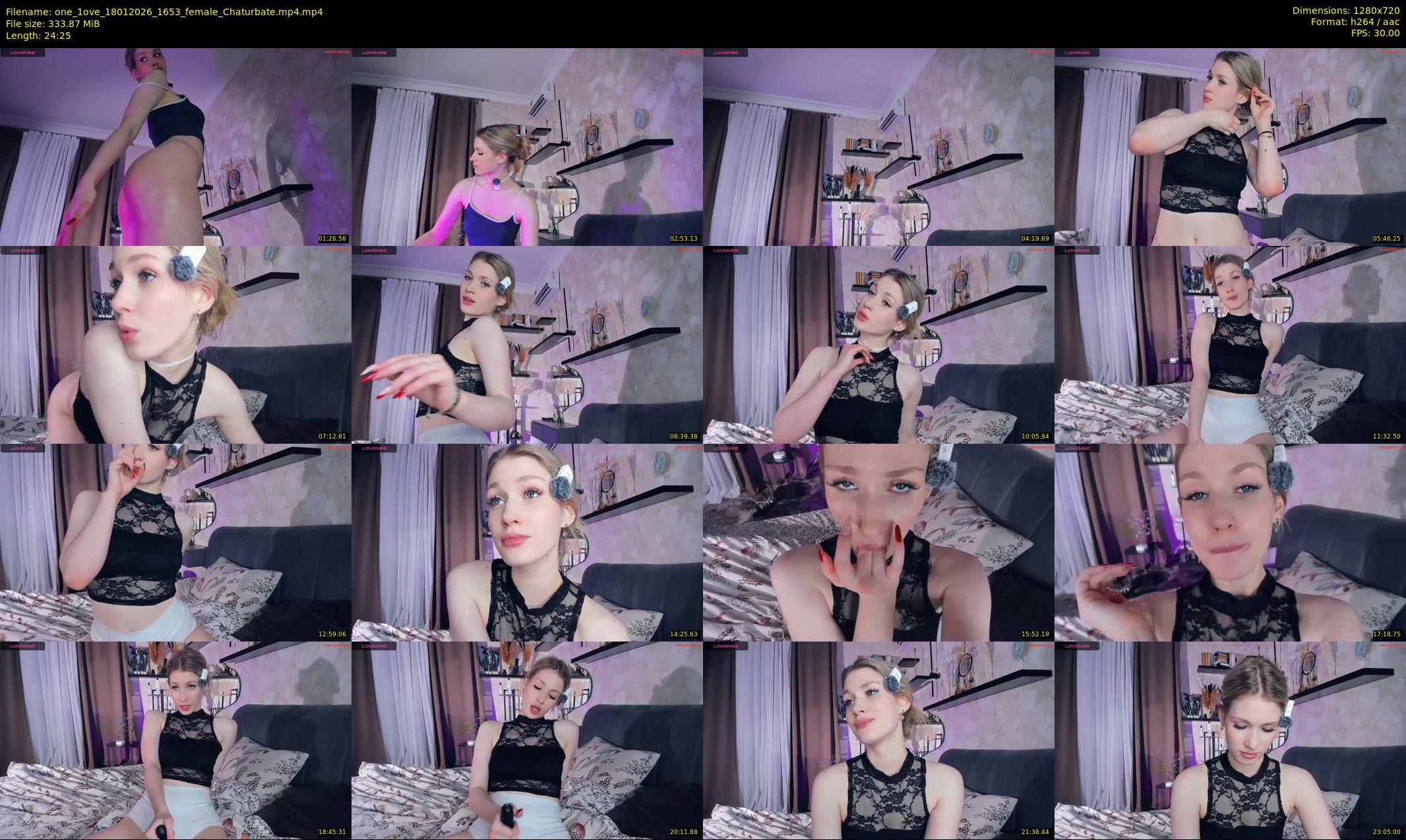 one_1ove — 25 minute Chaturbate female cam show recording, 720p, Jan 18, 2026