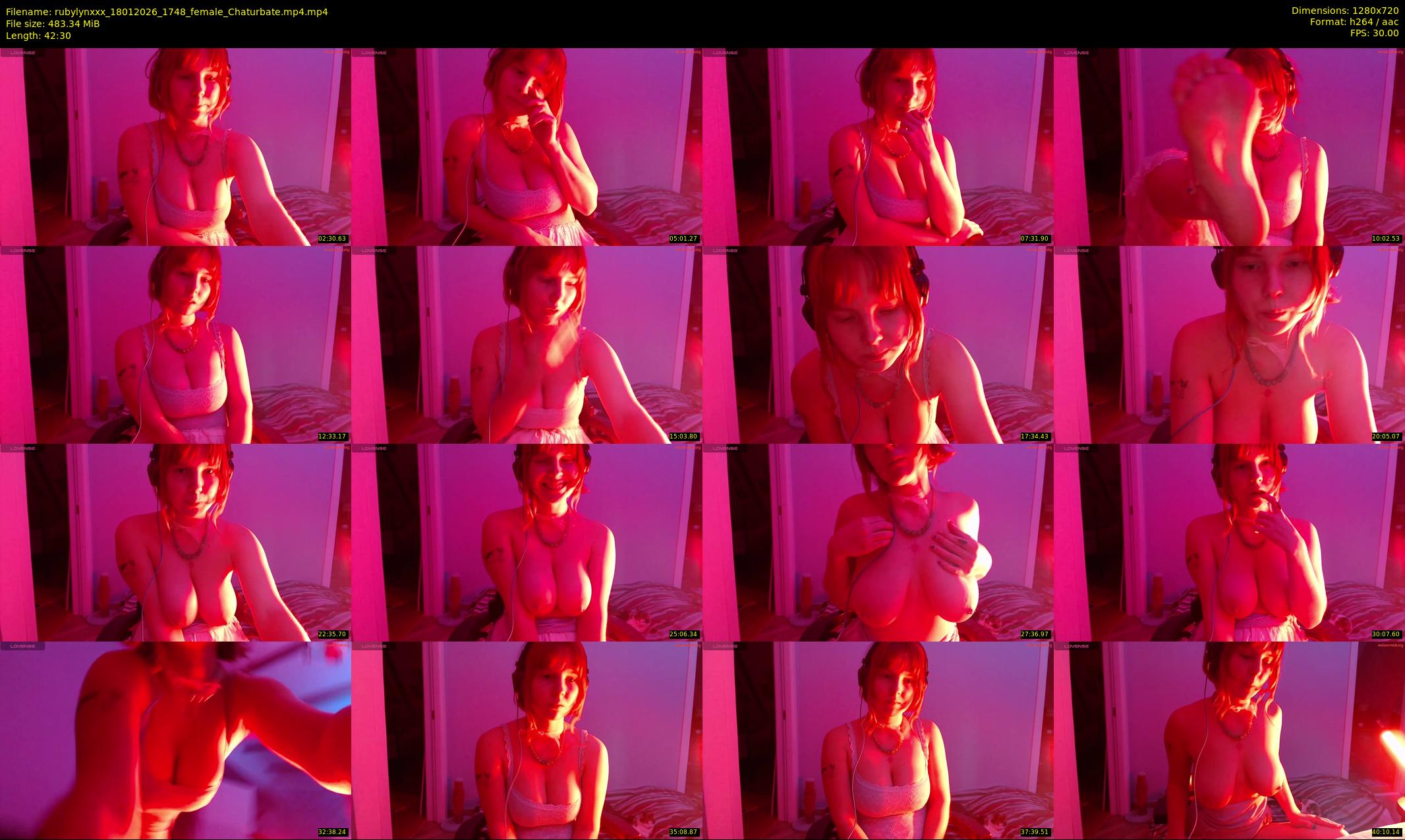 rubylynxxx — 43 minute Chaturbate female cam show recording, 720p, Jan 18, 2026