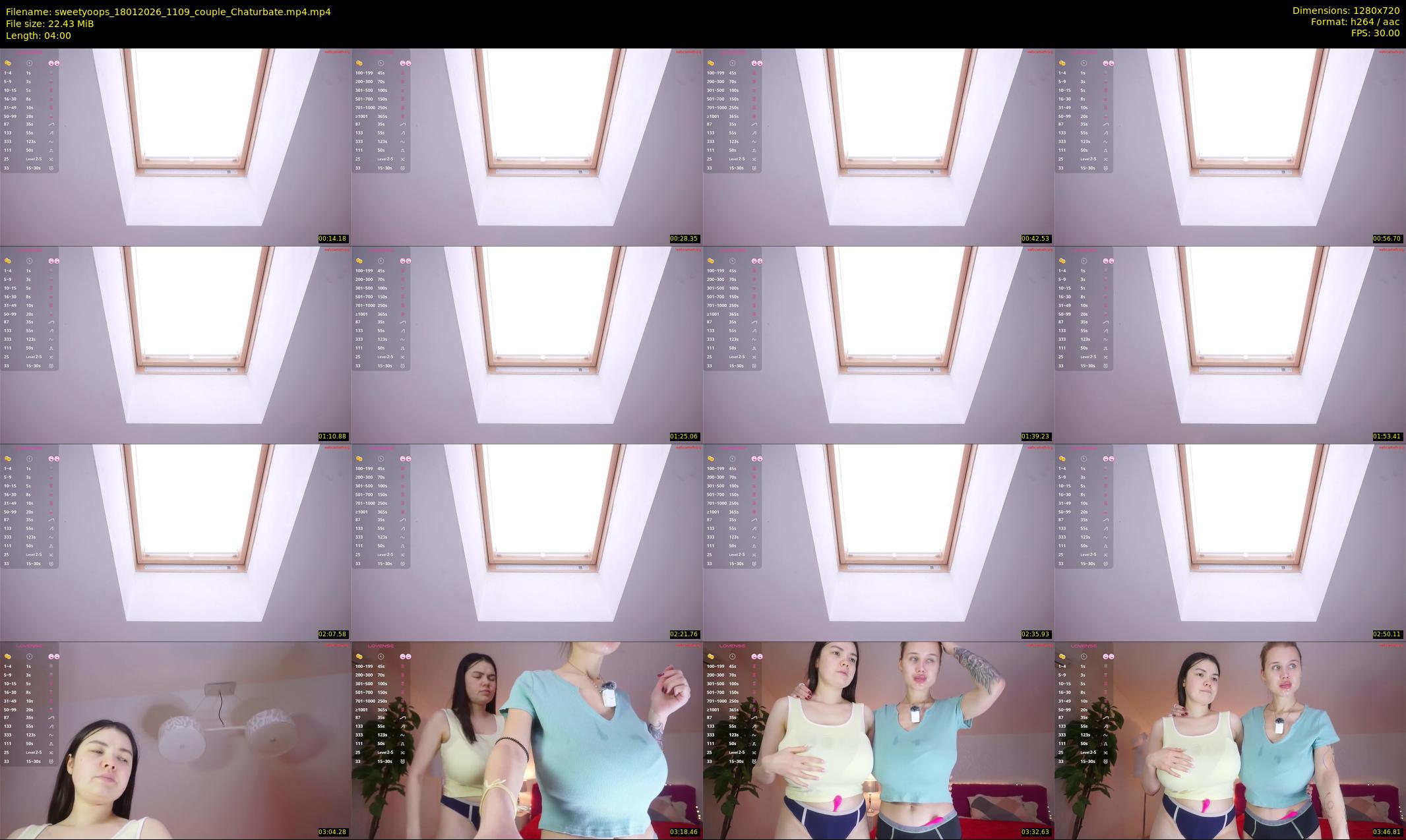 sweetyoops — 4 minute Chaturbate female cam show recording, 720p, Jan 18, 2026