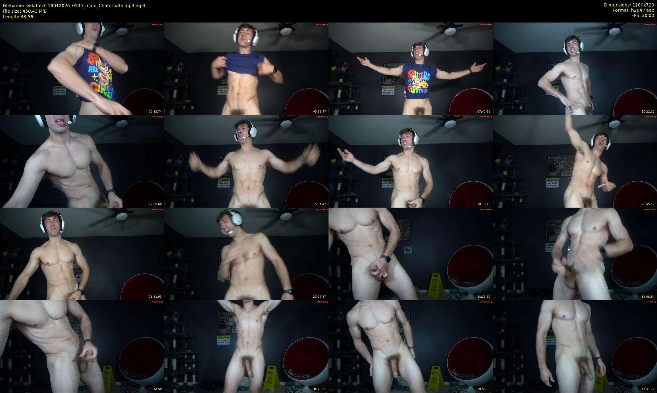sydaffect — 44 minute Chaturbate male cam show recording, 720p, Jan 19, 2026