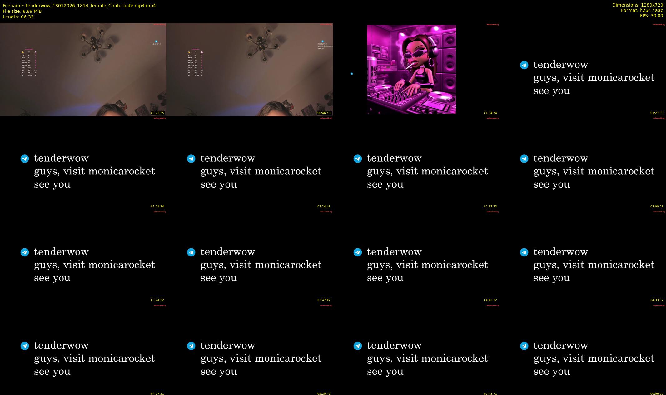 tenderwow — 7 minute Chaturbate female cam show recording, 720p, Jan 18, 2026