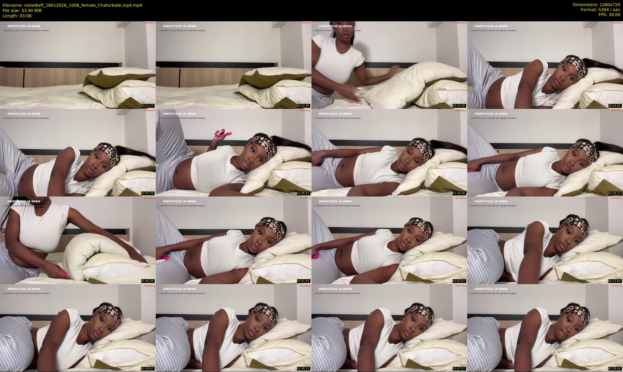 violet6xft — 4 minute Chaturbate female cam show recording, 720p, Jan 18, 2026