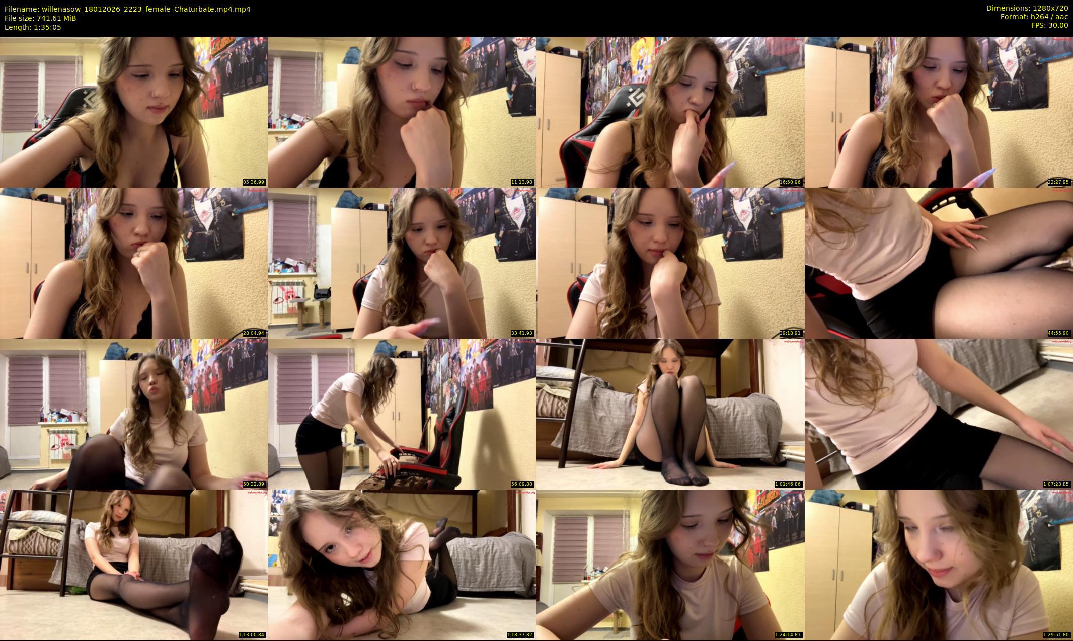 willenasow — 96 minute Chaturbate female cam show recording, 720p, Jan 18, 2026