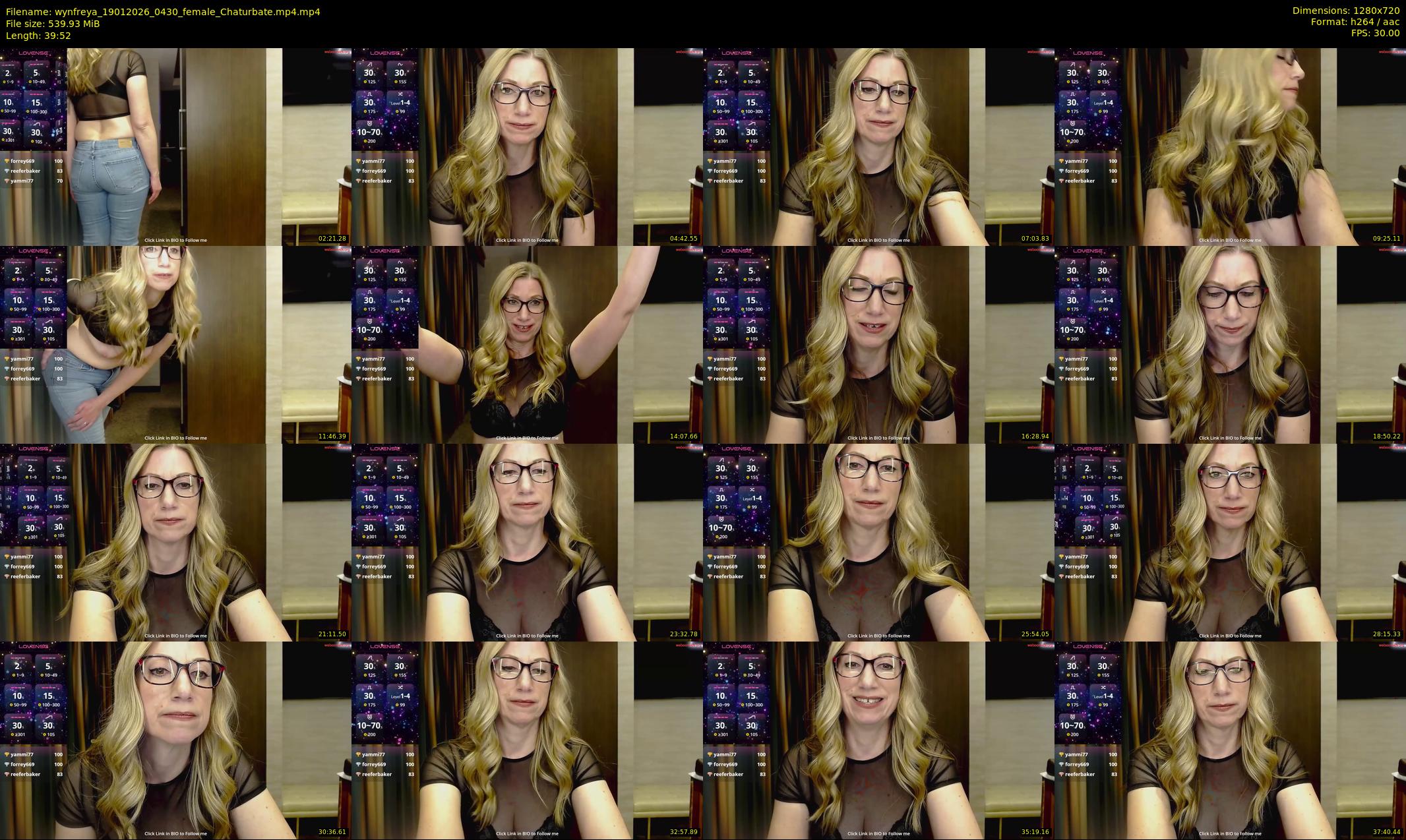 wynfreya — 40 minute Chaturbate female cam show recording, 720p, Jan 19, 2026