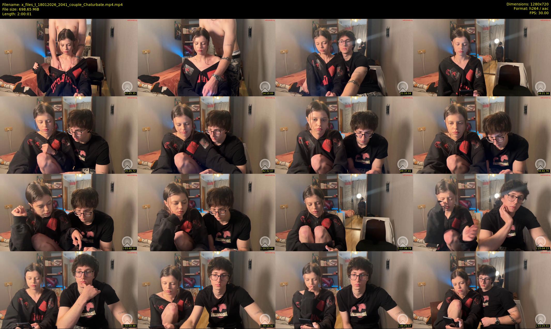 x_files_t — 121 minute Chaturbate couple cam show recording, 720p, Jan 18, 2026