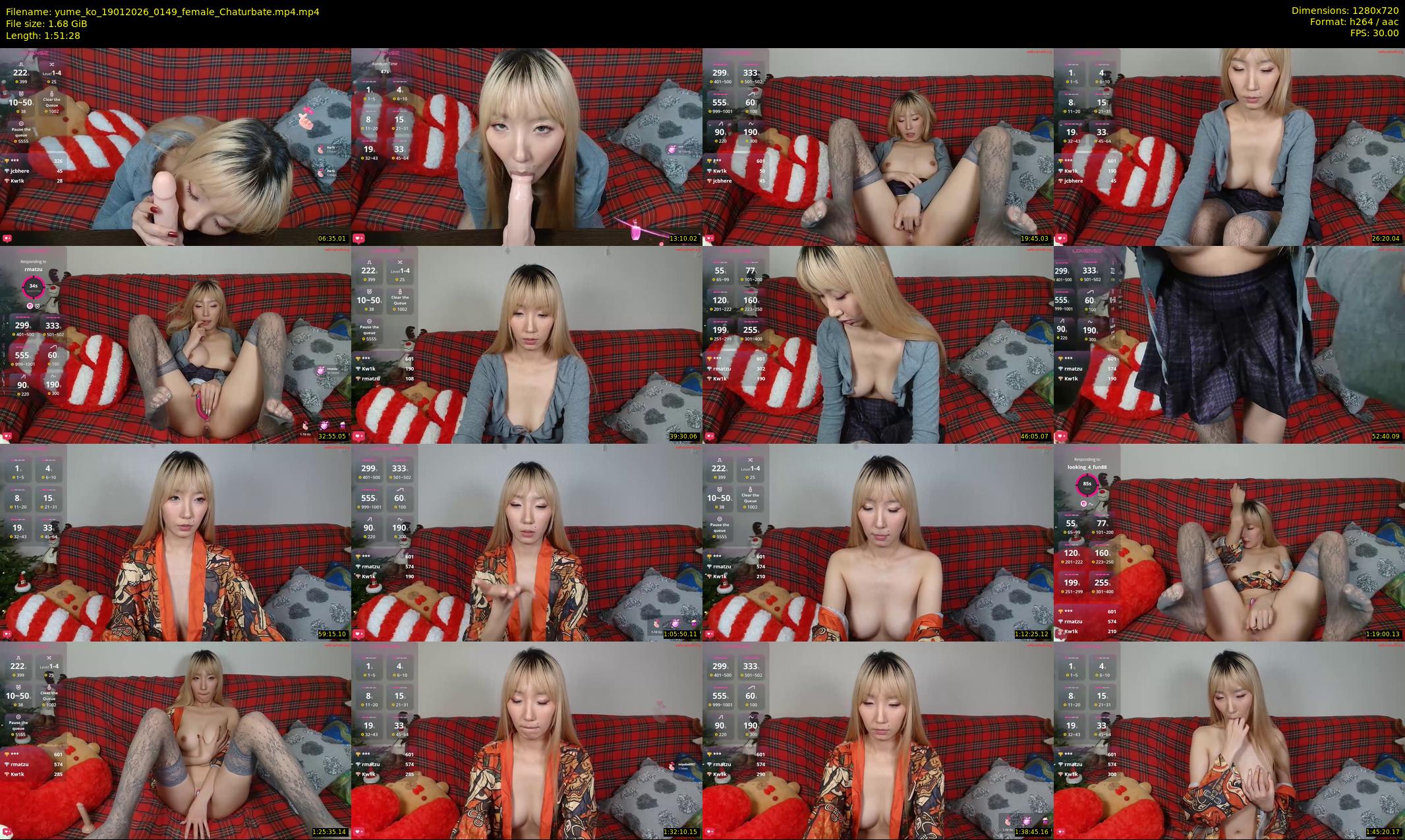yume_ko — 112 minute Chaturbate female cam show recording, 720p, Jan 19, 2026