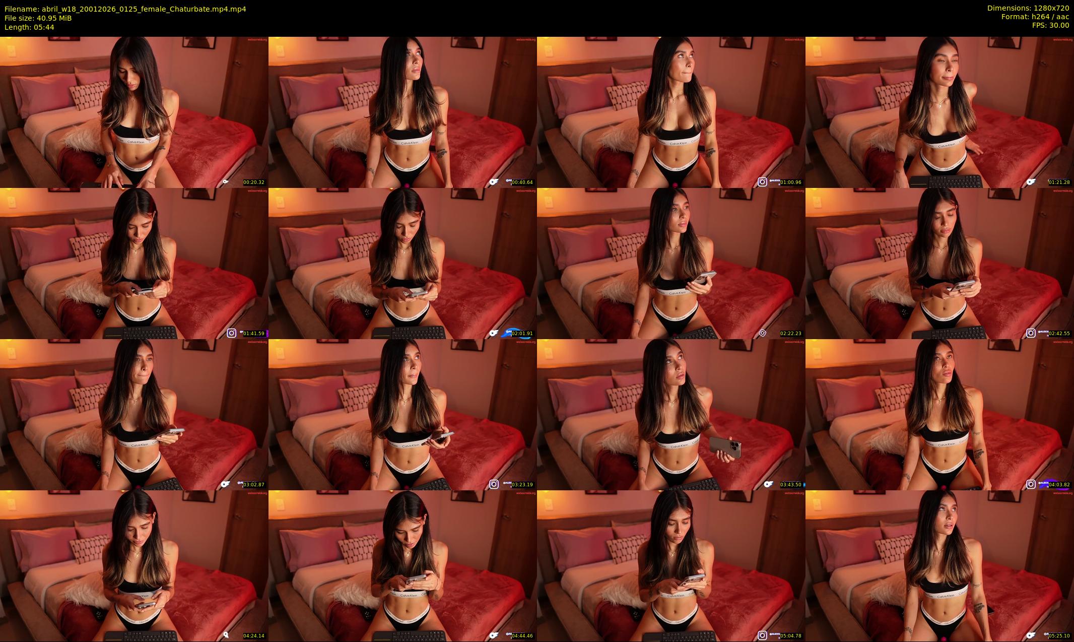 abril_w18 — 6 minute Chaturbate female cam show recording, 720p, Jan 20, 2026