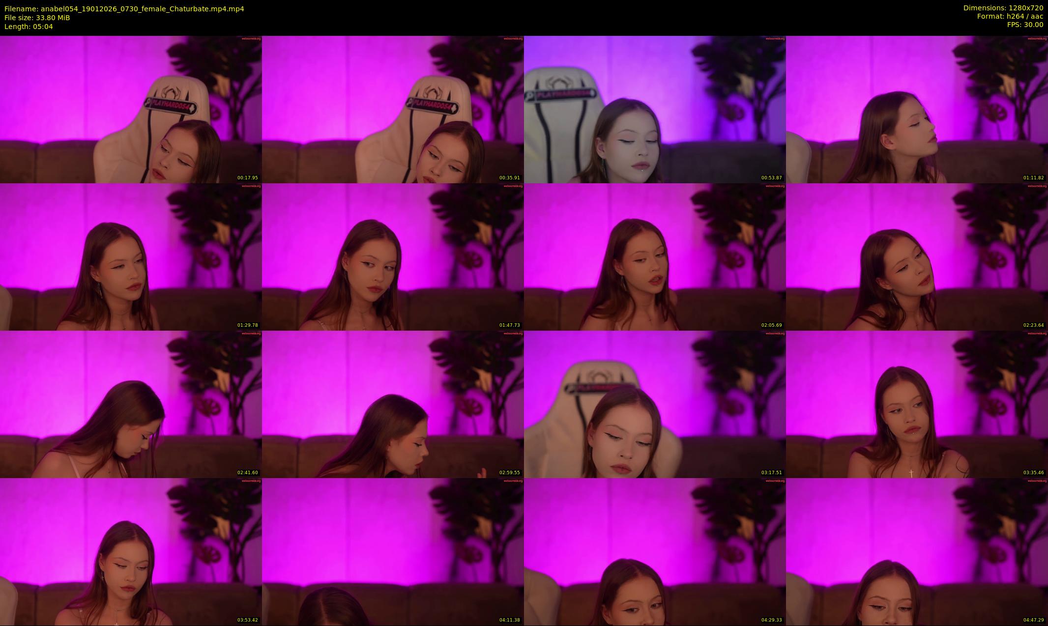 anabel054 — 6 minute Chaturbate female cam show recording, 720p, Jan 19, 2026