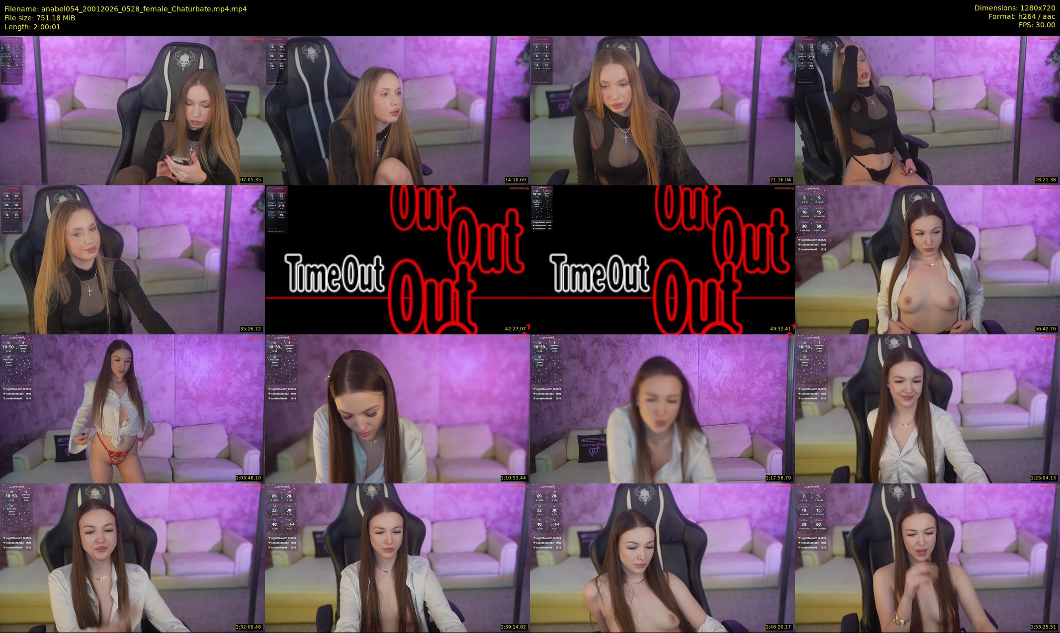 anabel054 — 121 minute Chaturbate female cam show recording, 720p, Jan 20, 2026
