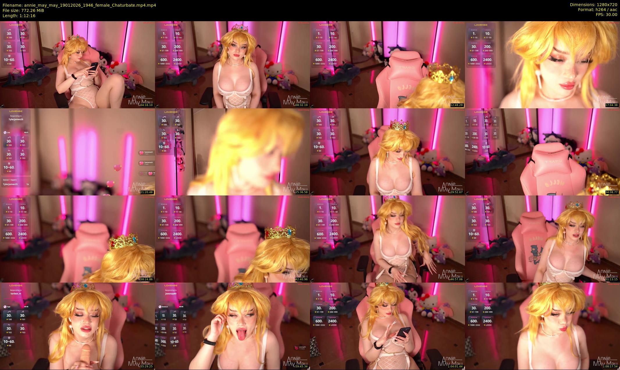 annie_may_may — 73 minute Chaturbate female cam show recording, 720p, Jan 19, 2026