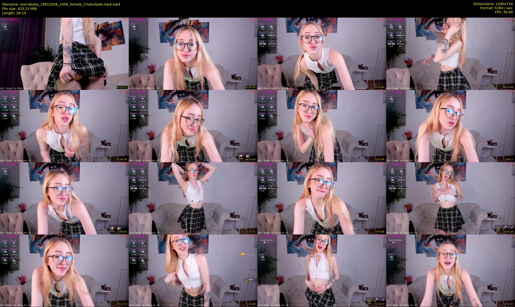 anorababy — 27 minute Chaturbate female cam show recording, 720p, Jan 19, 2026