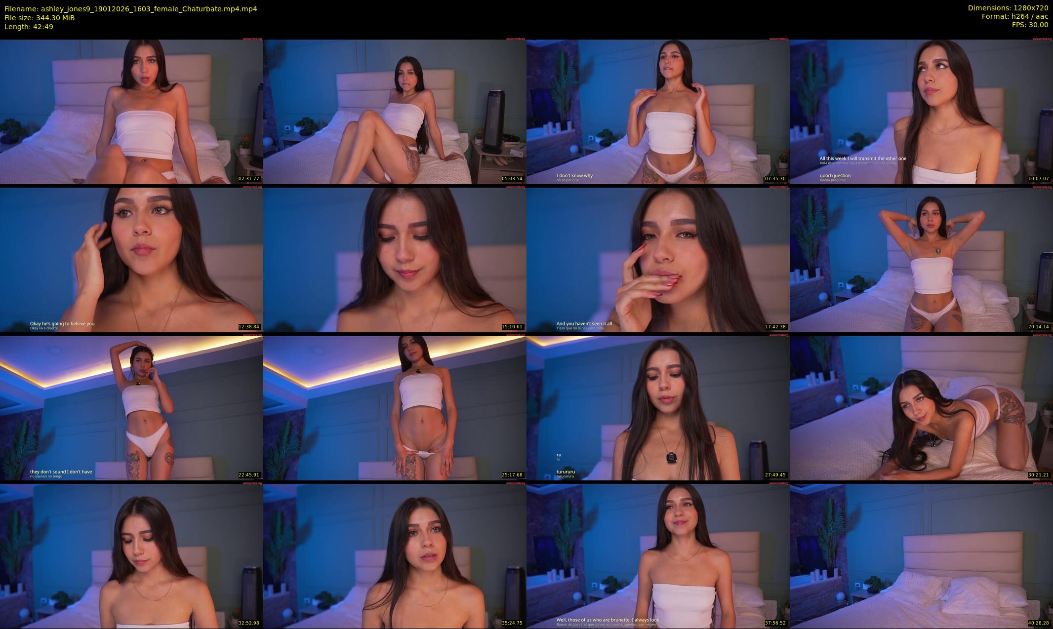 ashley_jones9 — 43 minute Chaturbate female cam show recording, 720p, Jan 19, 2026
