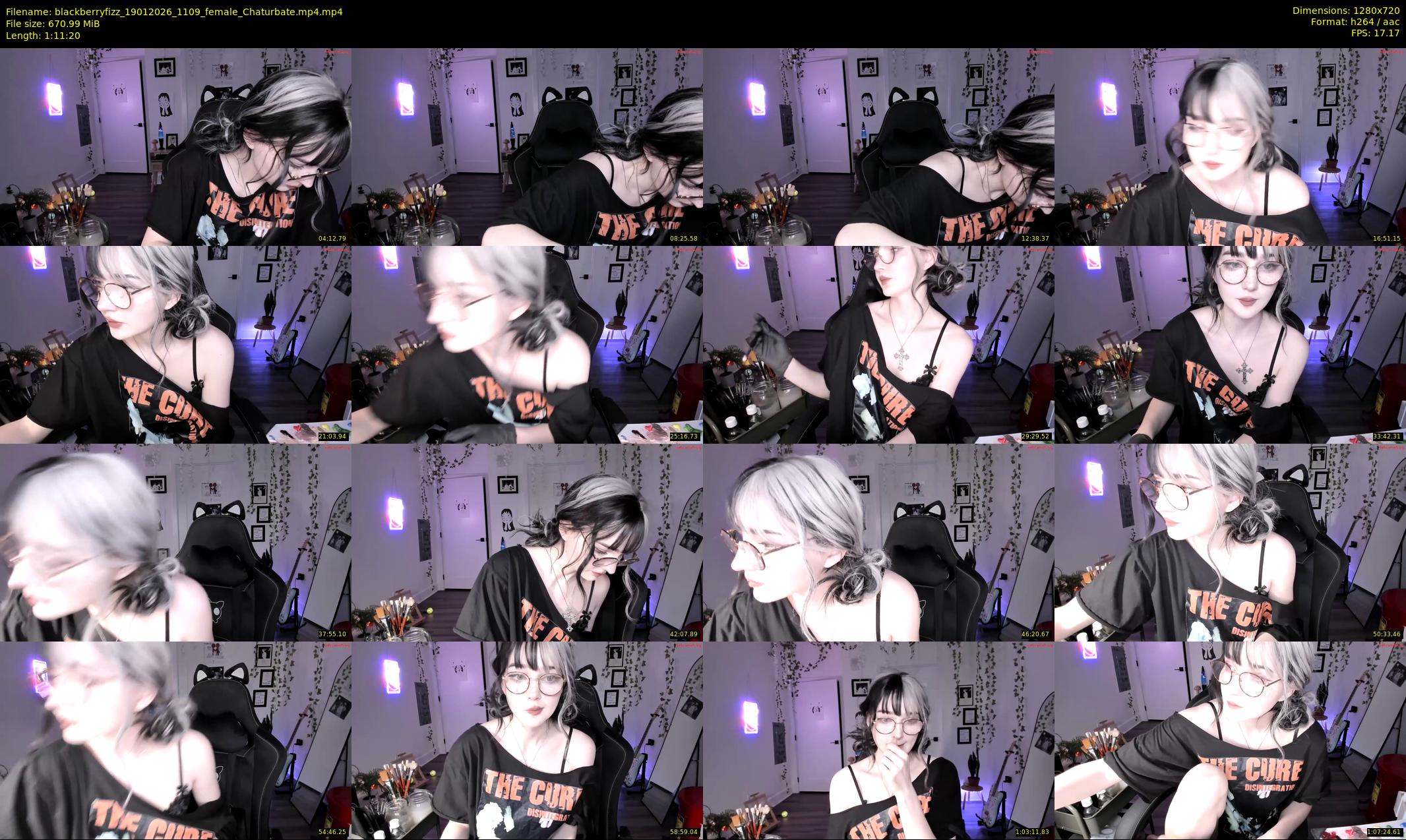 blackberryfizz — 72 minute Chaturbate female cam show recording, 720p, Jan 19, 2026
